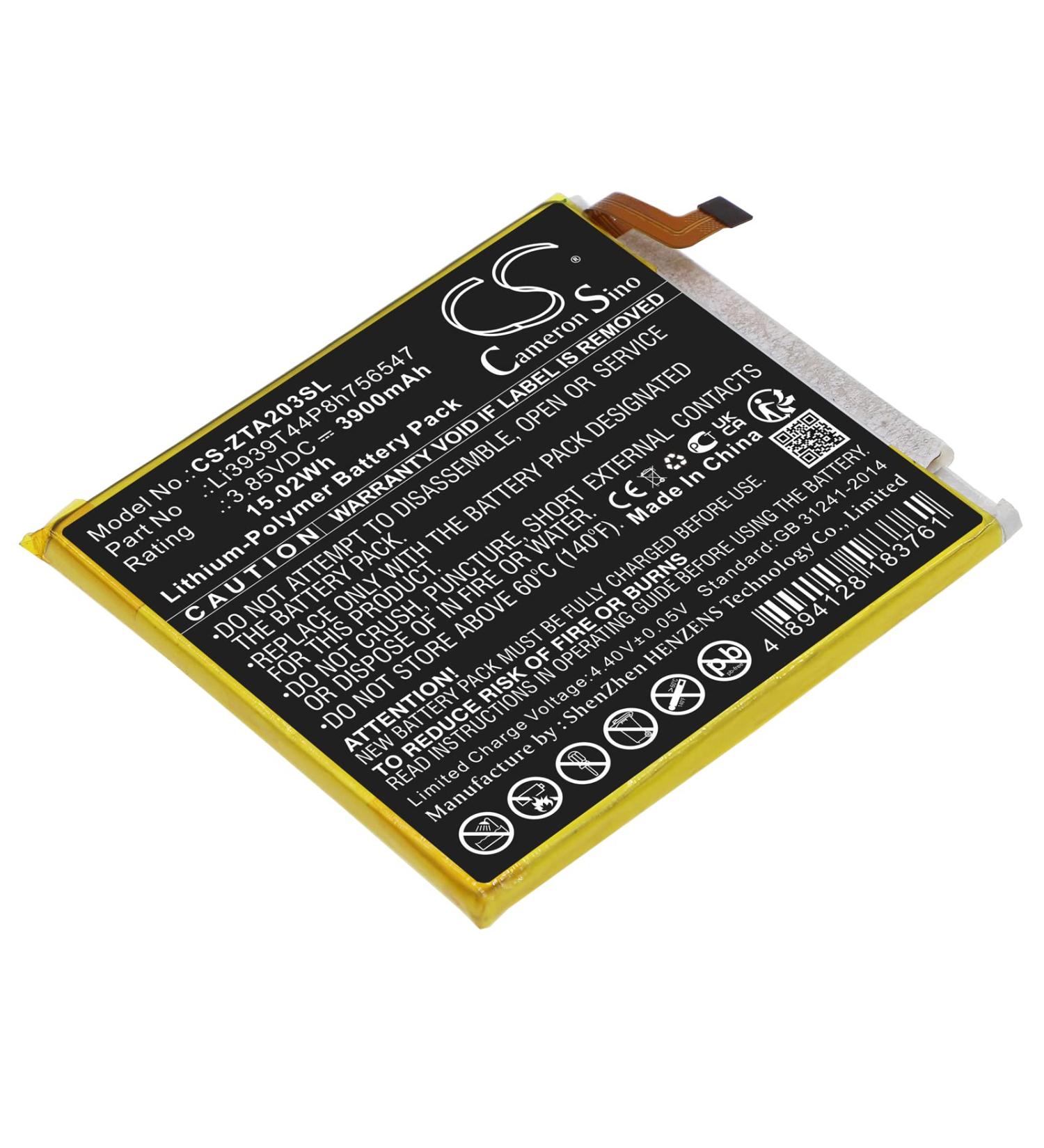 3.85V 3900mAh Li3939T44P8h756547 Battery Replacement is Axon 10 Pro Axon 10 Pro 5G A2020N2 A2020