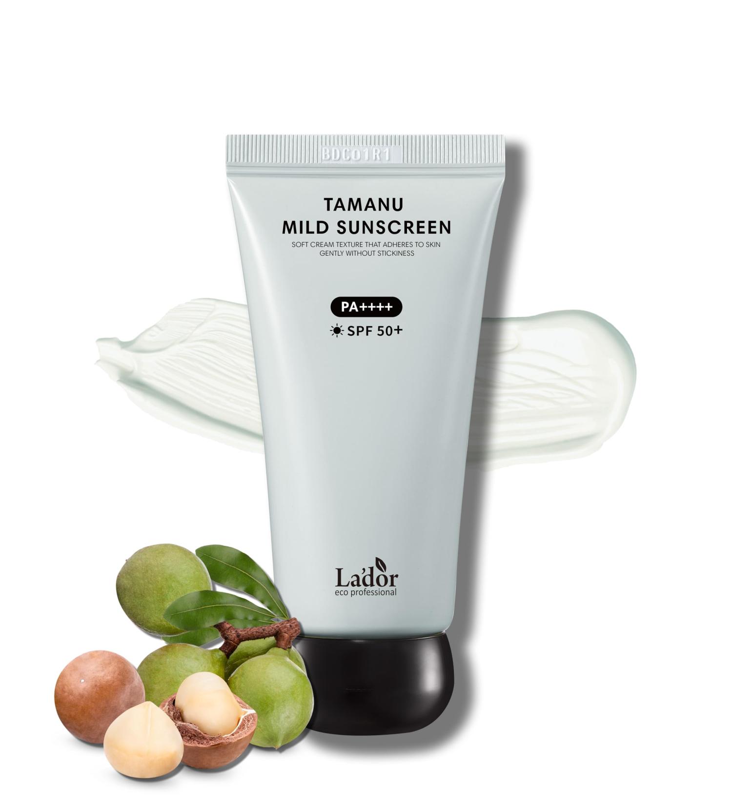 La'dor Tamanu Zinc Oxide Mild Mineral No Whitecast Sunscreen UV Clear Lightweight Daily Moisturizer Lotion with SPF 50+ PA++++ for Sensitive Skin Non Greasy Non Oily Long Lasting Korean Skincare - Buy Online on GoSupps.com