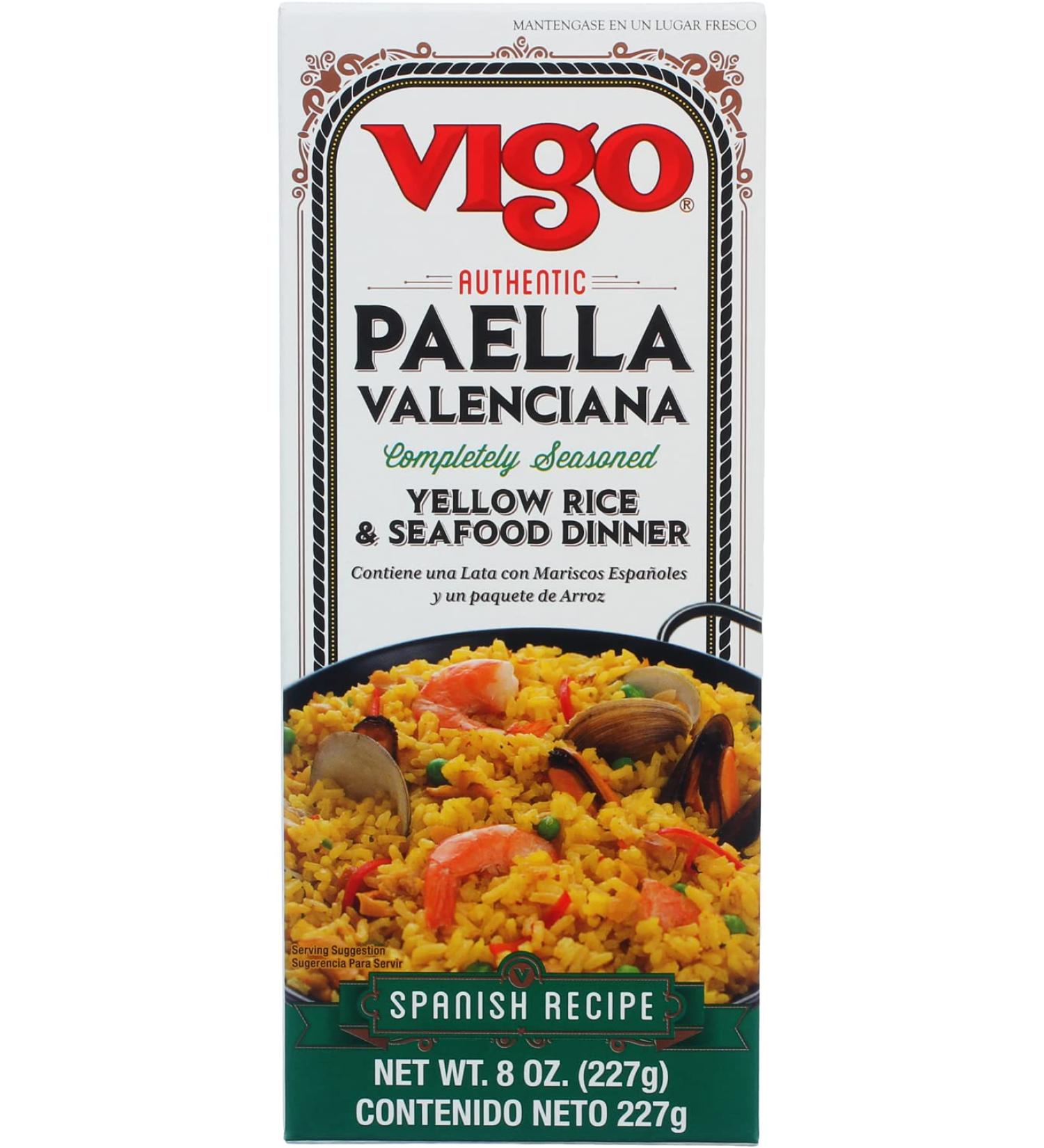 Vigo Authentic Paella Valenciana Yellow Rice & Seafood Dinner - Spanish Recipe, Pack of 6 - Buy Online on GoSupps.com