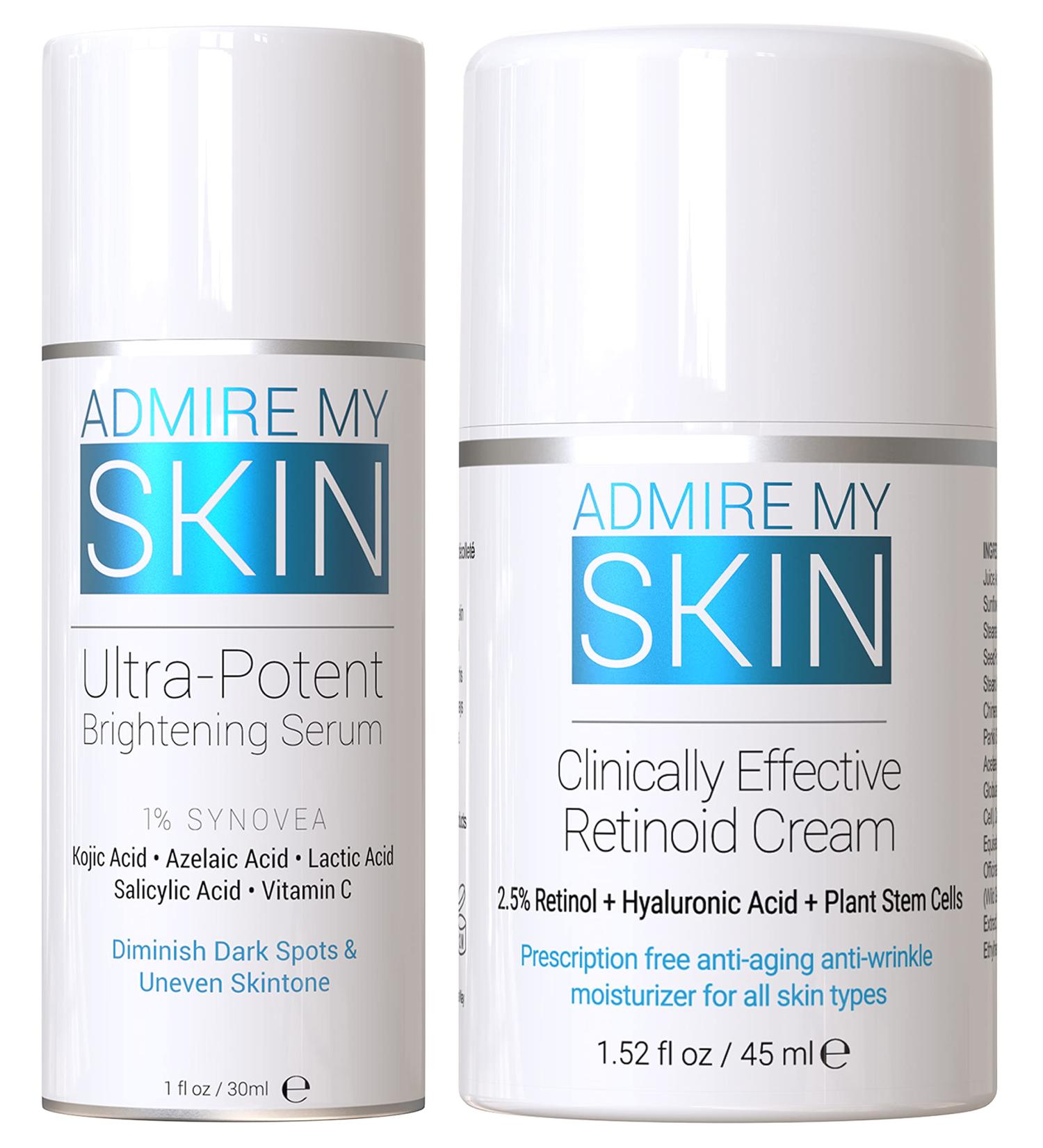 Admire My Skin Dark Spot Corrector Serum + Retinoid Cream Set - Buy Online on GoSupps.com