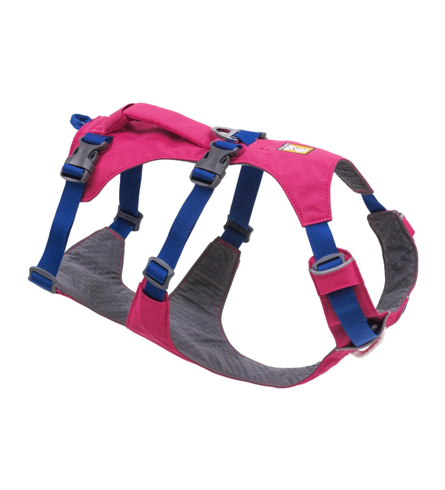 Adventure-Ready Luffwear Flagline Dog Harness with Handle | Light Adjustable Strong V-Ring in Alpine Glow Pink - Medium - Buy Online on GoSupps.com