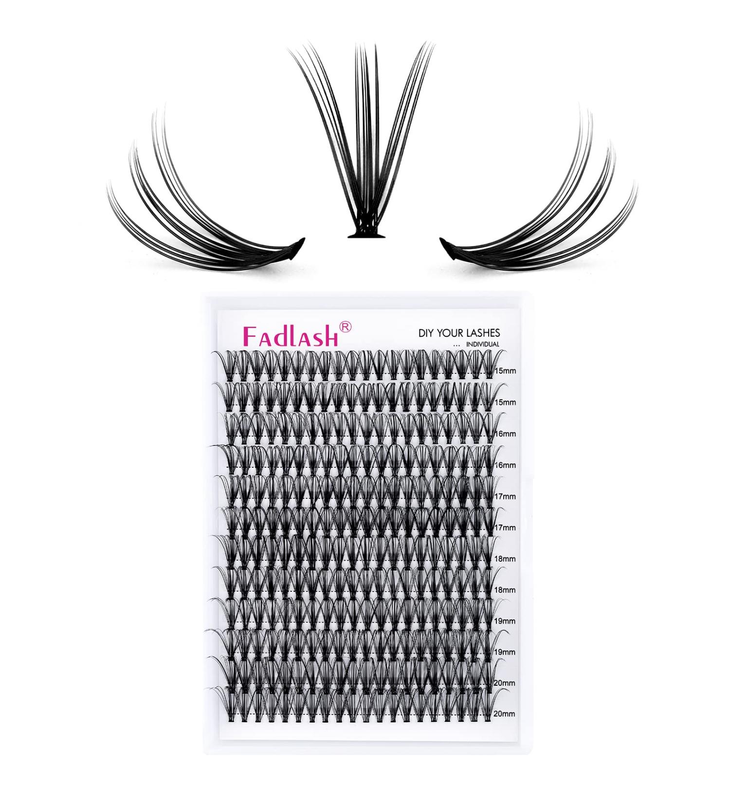 Eyelashes Individual Cluster 20D 0.07 C Curl | 15-20mm Artificial Eyelash Extensions for Beginners - DH-20D-07-C - Buy Online on GoSupps.com