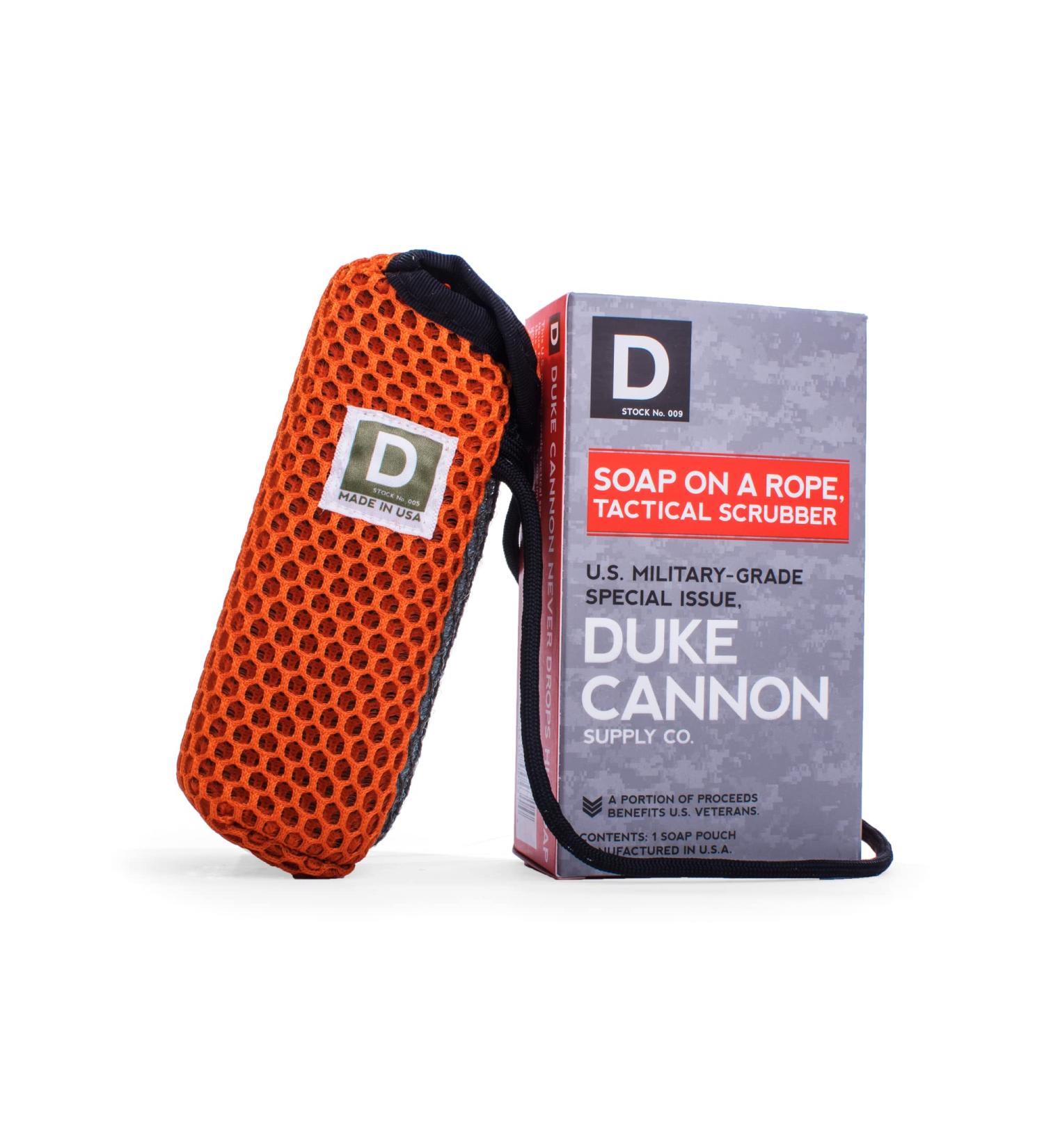 Duke Cannon Tactical Scrubber Soap On a Rope Pouch for Men | Mesh Bar Soap Holder Bag | Bath and Shower Body Exfoliator | Machine Washable | Long Lasting | Cruelty-Free - Buy Online on GoSupps.com