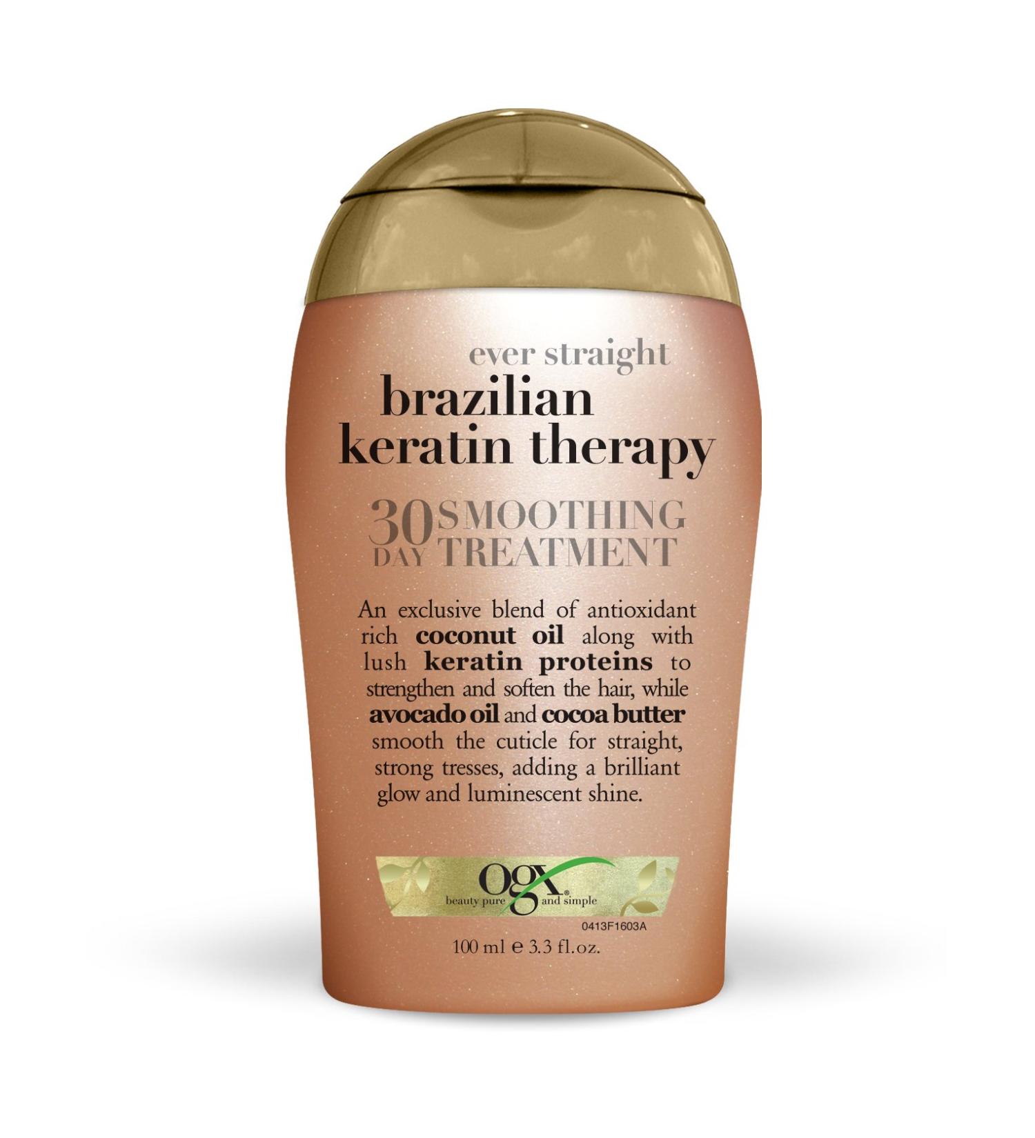 OGX 30 Day Smoothing Treatment Ever Straight Brazilian Keratin Therapy 3.3oz