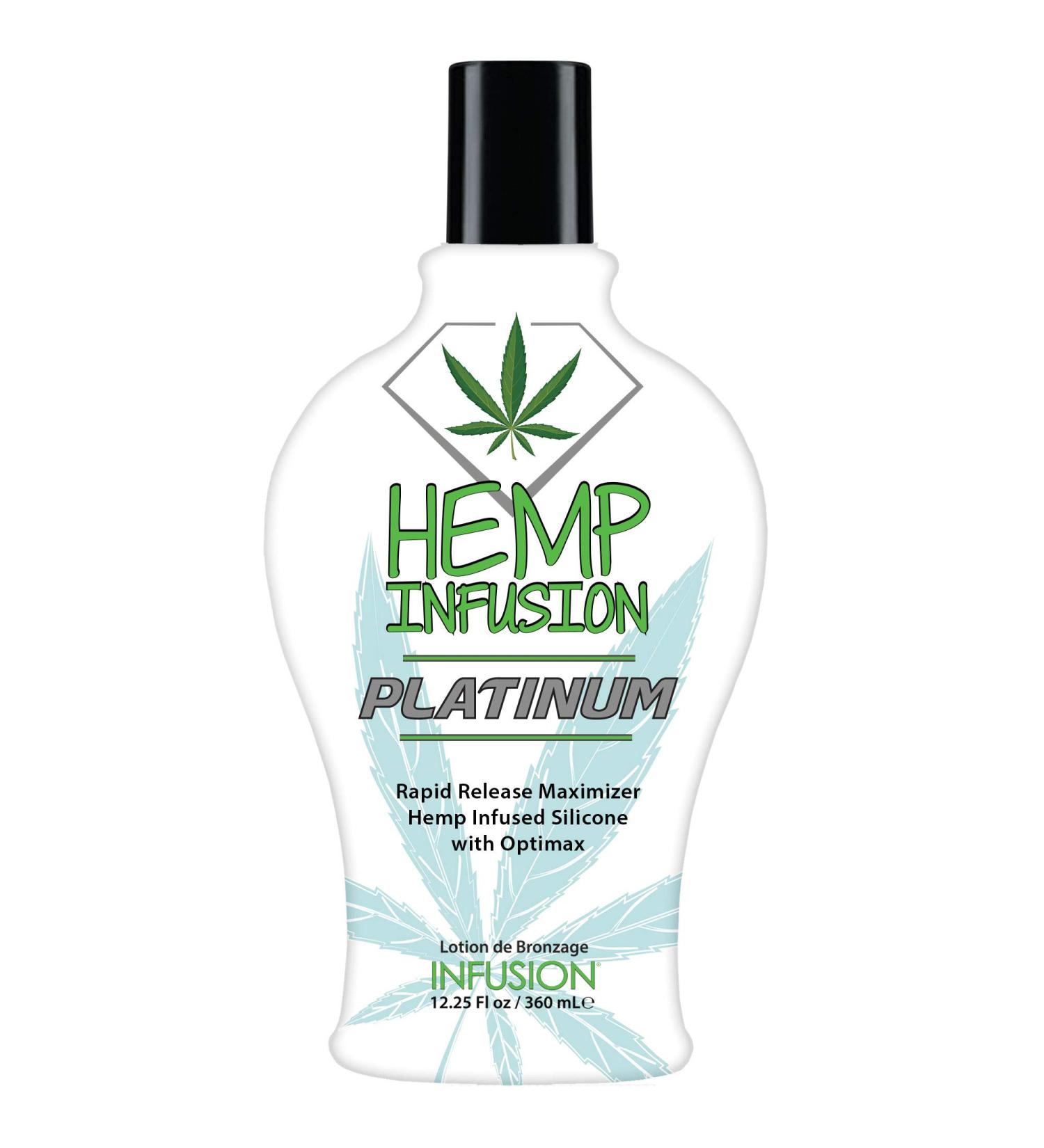 Hemp Infusion Platinum Tanning Bed Lotion Indoor tanning lotion sun tanning lotion. Best Accelerator Best dark tanning lotion. No Bronzer No Tingle No Staining or Streaking. Natural browning lotion