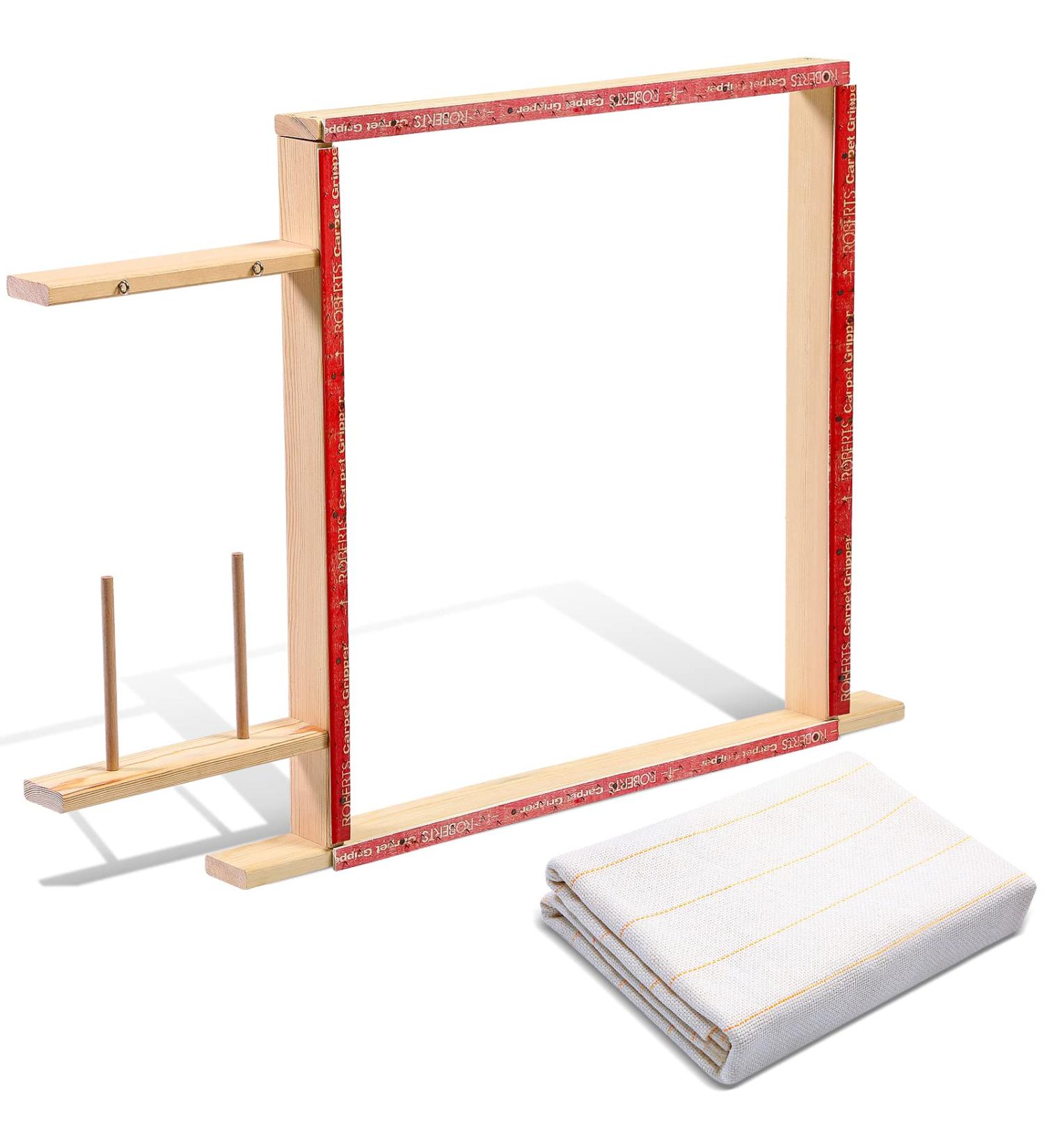 Tufting Frame  Tufting Frame Rug with Monks Cloth  27.6 x 27.6 Inch Carpet Making Frame Needlework Fabric with Marked Line  Rug Tufting Supplies for Electric Rug Tufting Gun or Machine - Buy Online on GoSupps.com