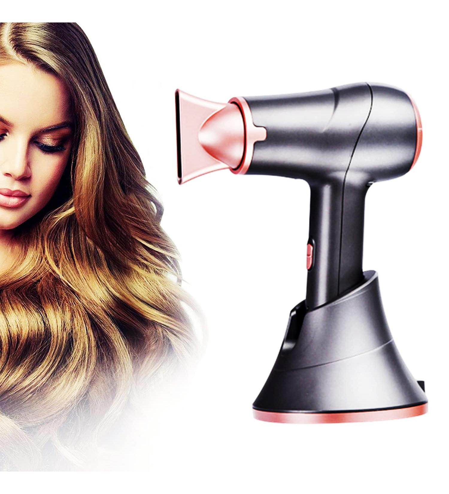 Cordless Hair Dryer 300W Rechargeable Wireless Hair Dryer Portable Hair Dryer for Travel Outdoor Camping - Buy Online on GoSupps.com