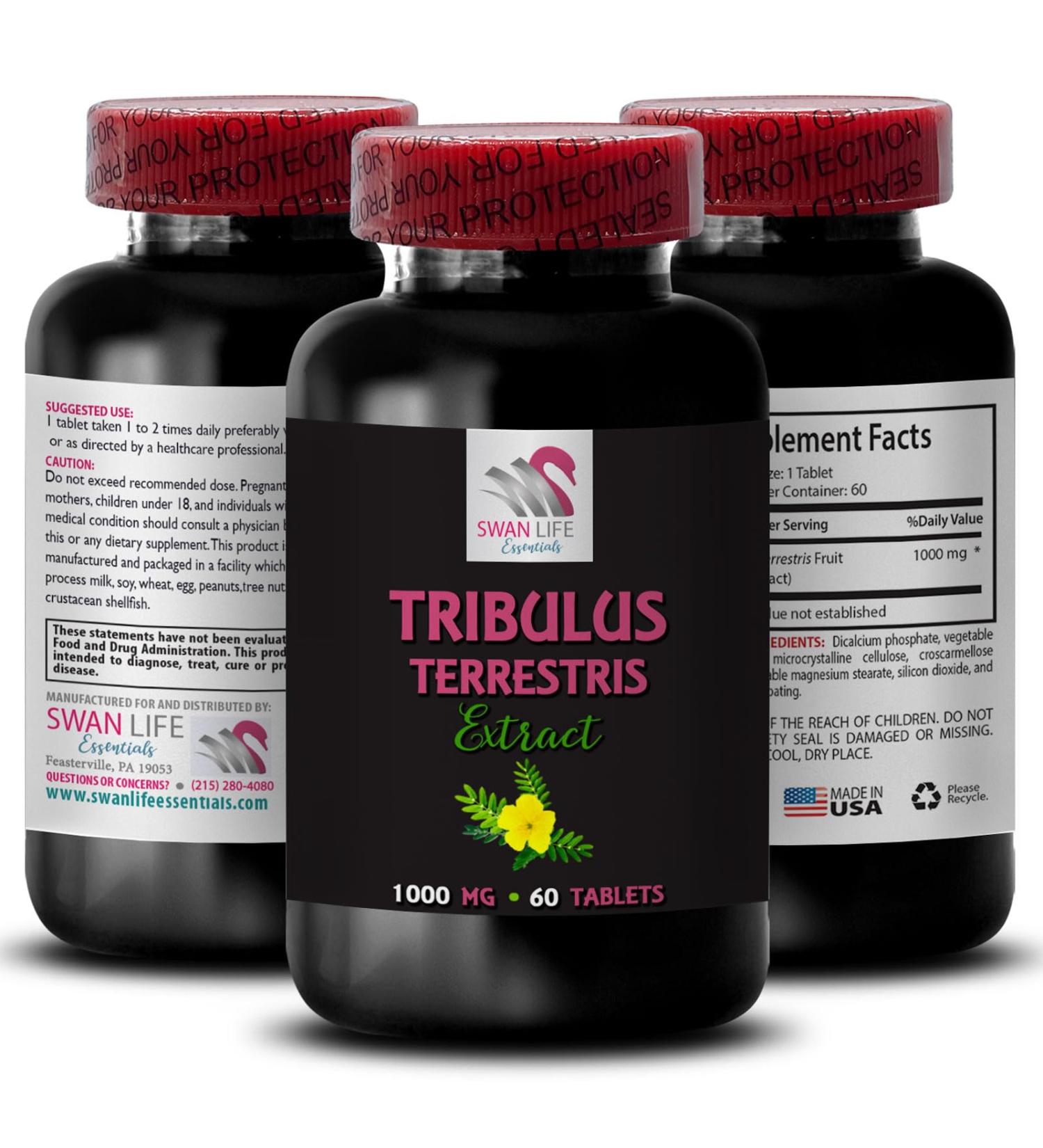 Active Lifestyle Support - TRIBULUS TERRESTRIS EXTRACTS - Muscle Recovery Support Physical Stamina Boost Athletic Support Natural Energy Plant-Based Strength Power Support Blend 1 Bottle 60 Tabs - Buy Online on GoSupps.com