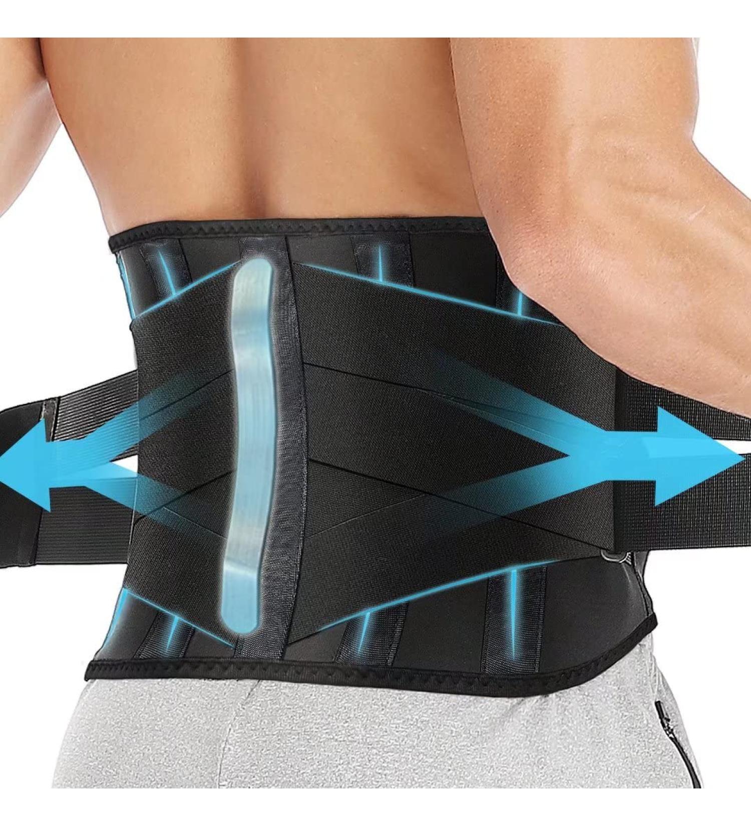 CROPAL Back Brace for Lower Back Pain Relief - Lumbar Support Belt for Work, Lifting, Sciatica, Scoliosis - Removable Steel Plates - Black (M/L) - Buy Online on GoSupps.com