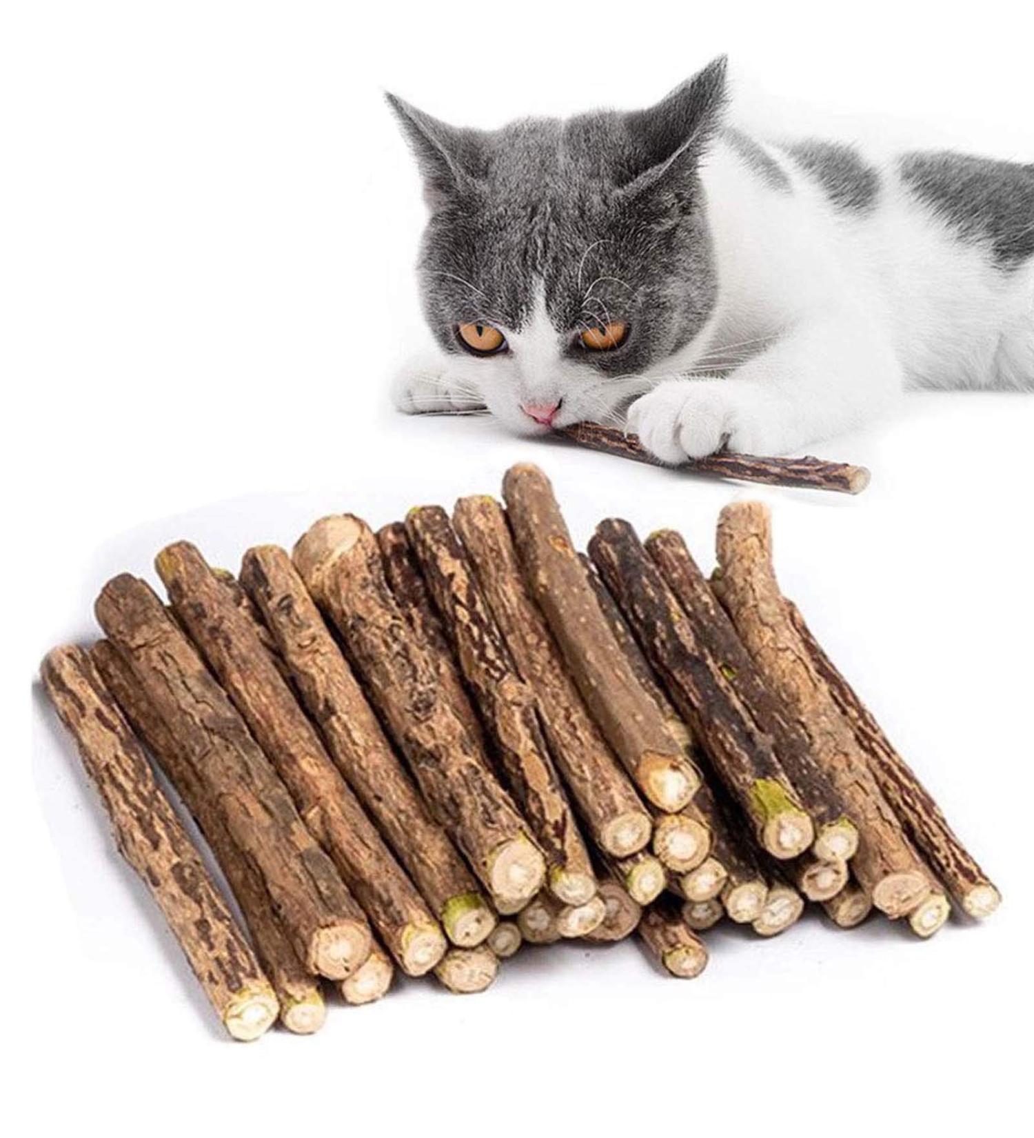 30 Catnip Sticks for Cats - Natural Matatabi Silvervine Chew Toys for Dental Health and Teeth Grinding - Catnip Toys for Kittens - Buy Online on GoSupps.com