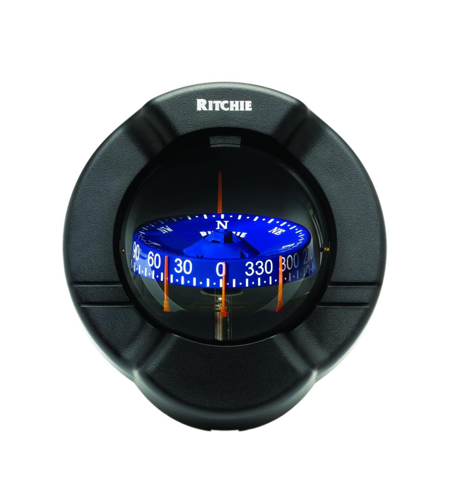 Ritchie Navagation SR-2-1 Venture Bulkhead Mount Compass-CombiDial Black