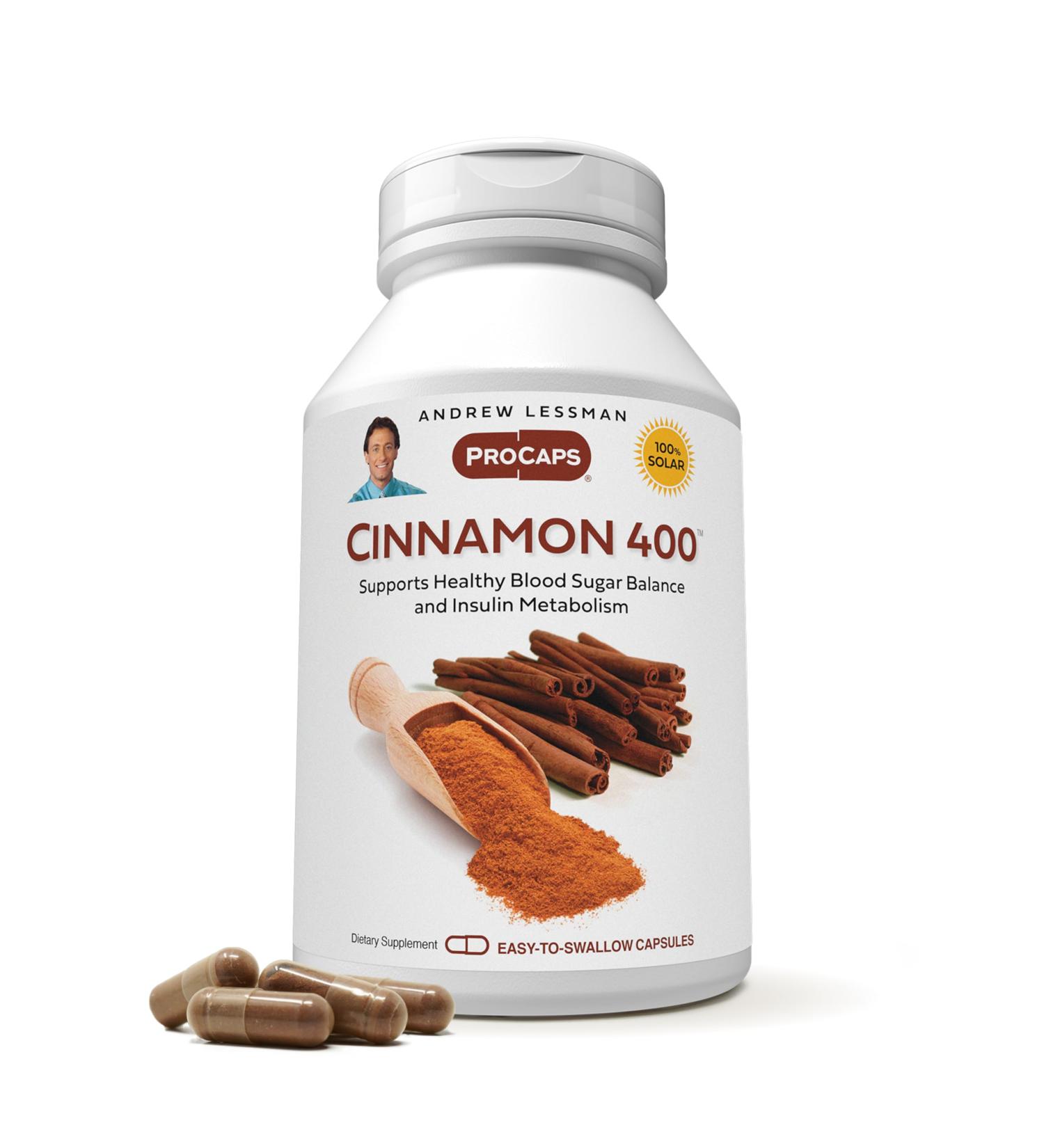 ANDREW LESSMAN Cinnamon 400mg - 360 Capsules - High Potency Standardized Extract. No Additives. Small Easy to Swallow Capsules 360 Count (Pack of 1) - Buy Online on GoSupps.com