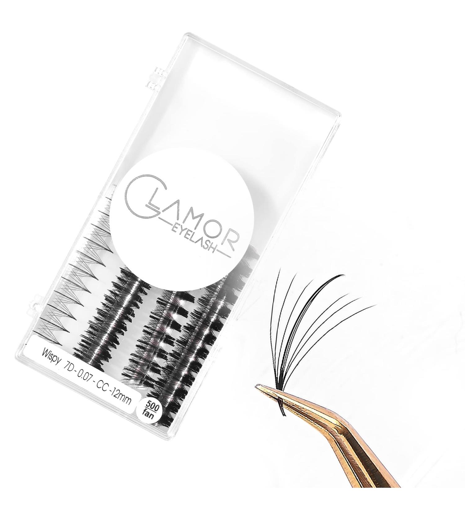 500 Ultra Speed Promade Fans - Natural Wispy 5D 7D 9D Mink Eyelash Extensions | 0.05/0.07mm C CC D Curl | Lengths 8-16mm for Fluffy Clusters - Buy Online on GoSupps.com