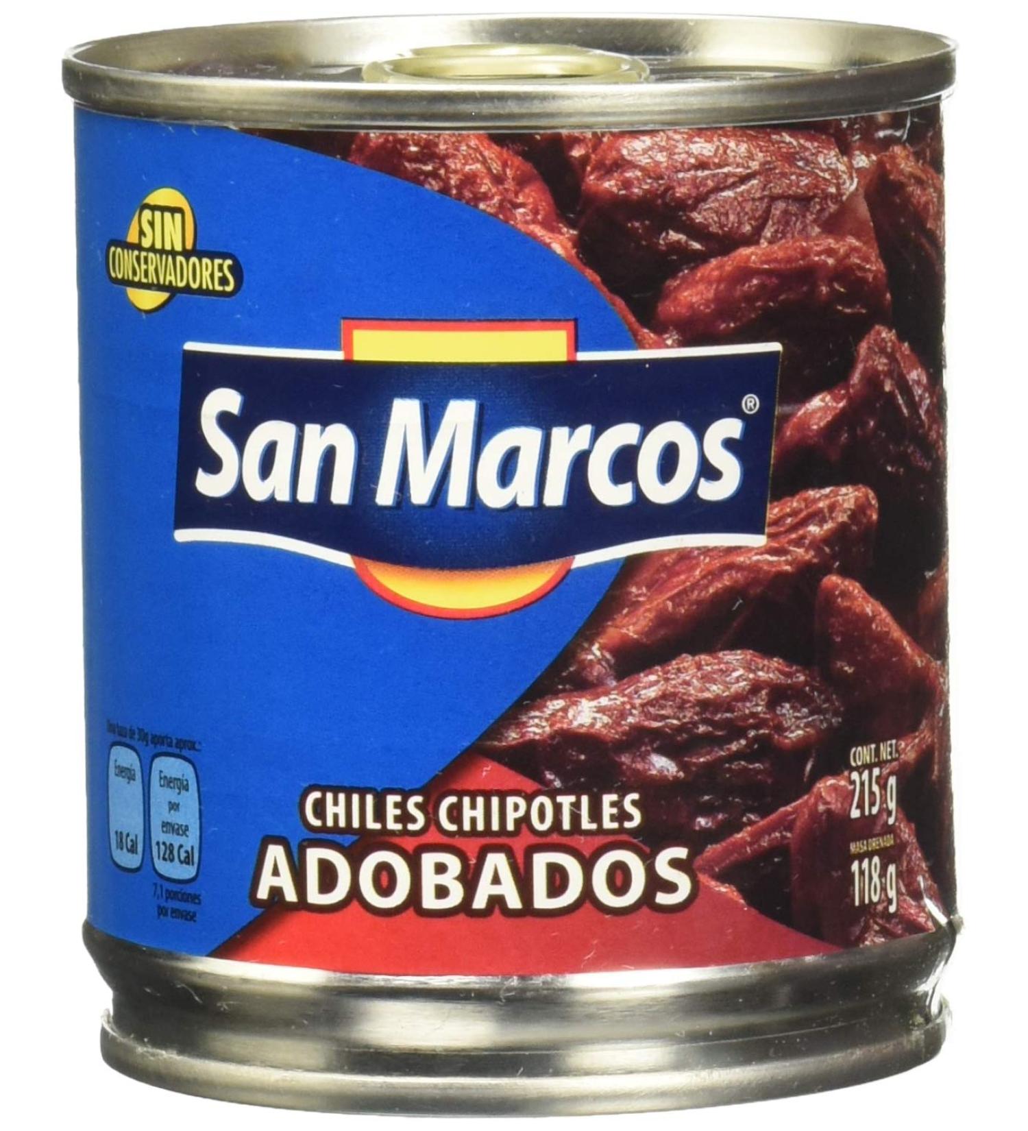 Chiles Chipotle Adobados -- Chipotle pepper (smoked red jalapenos sun-dried) in a picante adobo sauce box 215 g - drained weight 118 g. - Buy Online on GoSupps.com