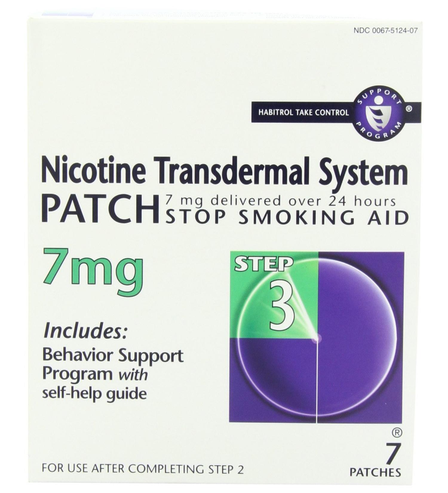 Habitrol Nicotine Transdermal System Step 3 7 mg Stop Smoking Aid - 7 Count - Buy Online on GoSupps.com
