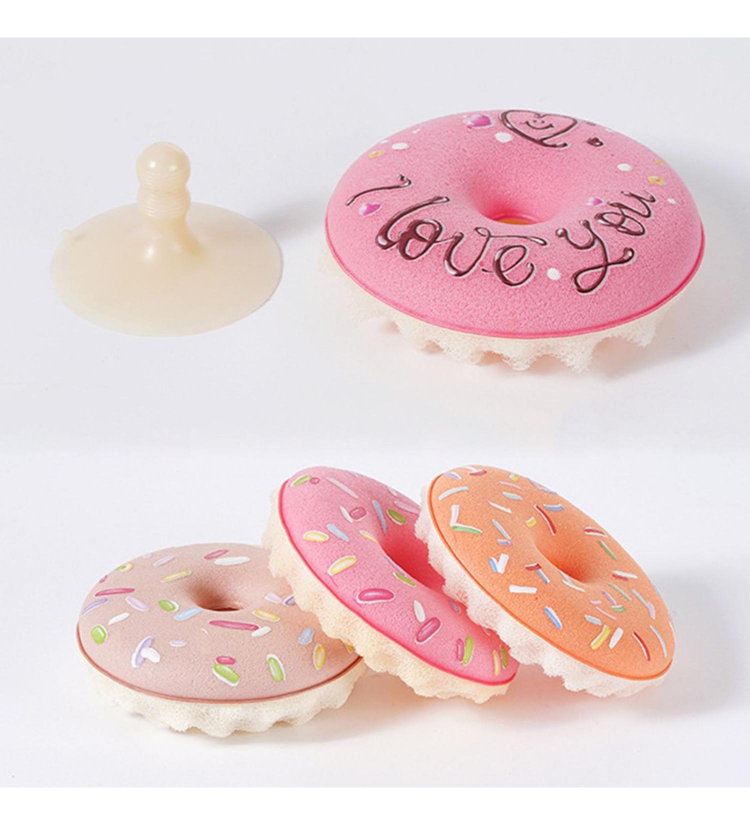 2/3/4PcsDish Sponge with Suction Cup Quick Drainage Cleaning Sponge Donut Sponge with Suction Cup Non-Scratch Quick Drainage Sponge C - Buy Online on GoSupps.com