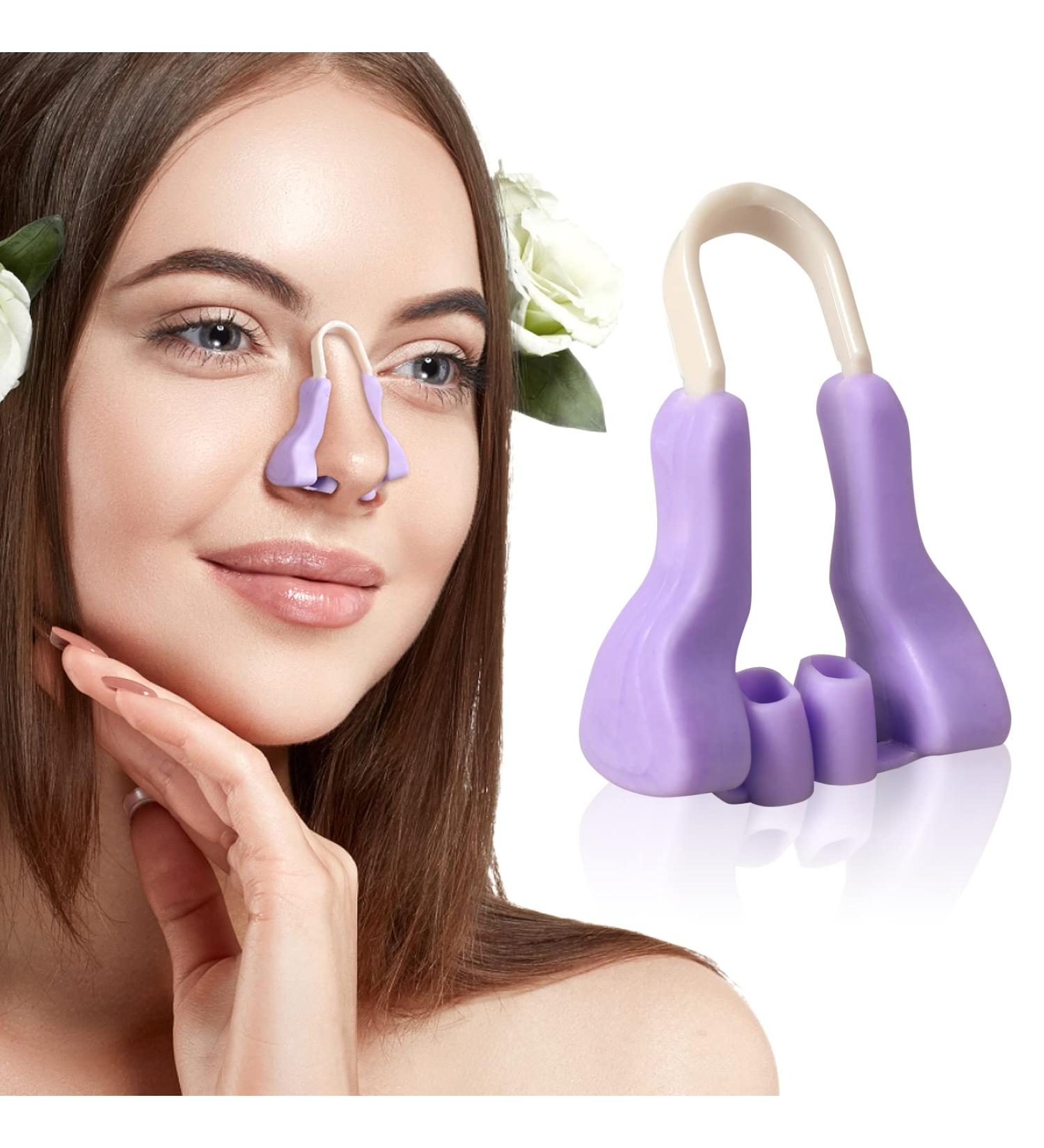 Soft Silicon Nose Shaper & Straightener - Pain Free Tool for Wide Noses | Nose Clip for Women Men & Girls - Purple - Buy Online on GoSupps.com
