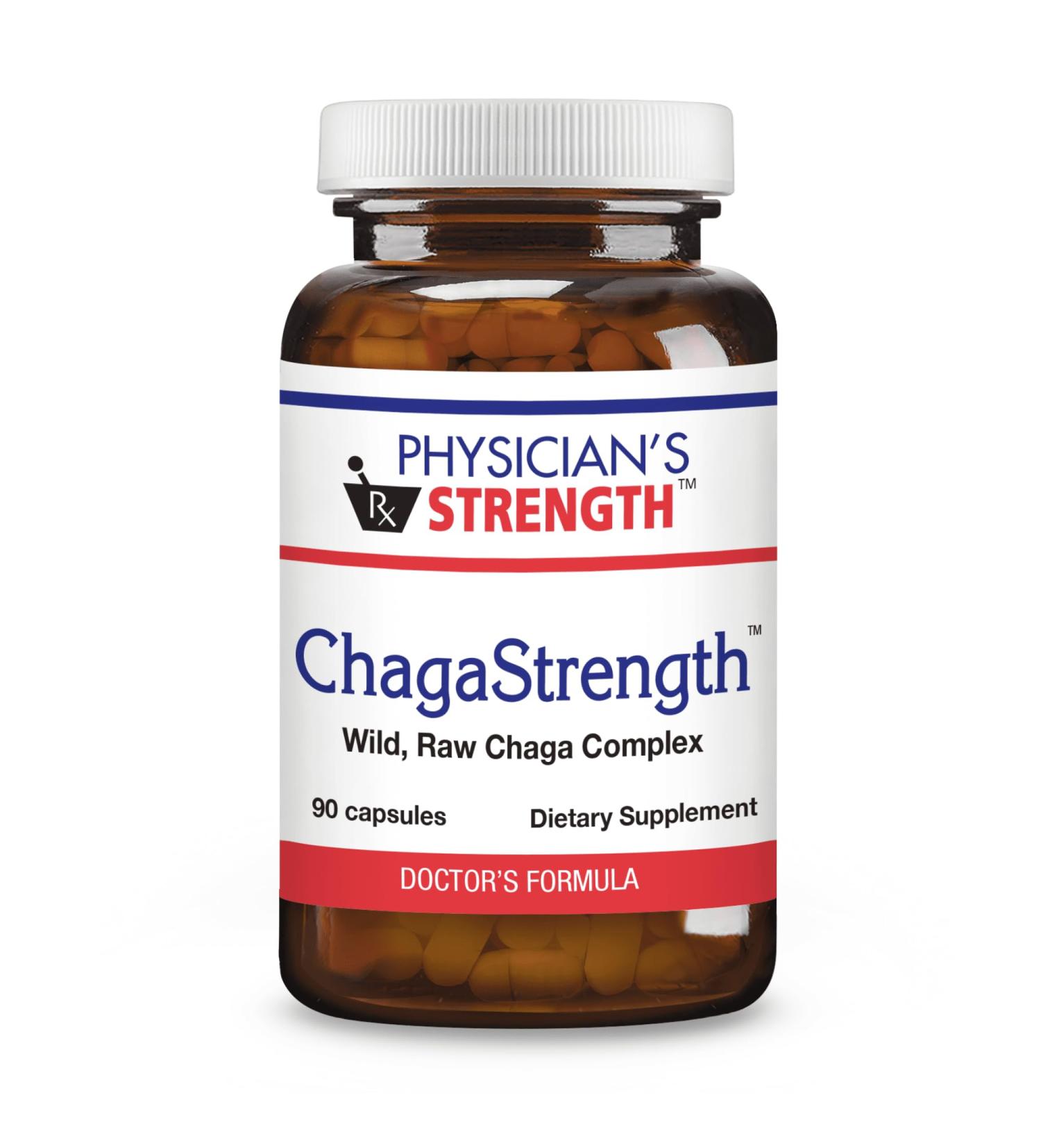 Physician's Strength ChagaStrength - 90 Capsules - Wild Raw Chaga Complex - Immune & Physical Support - Non-GMO - 90 Servings - Buy Online on GoSupps.com