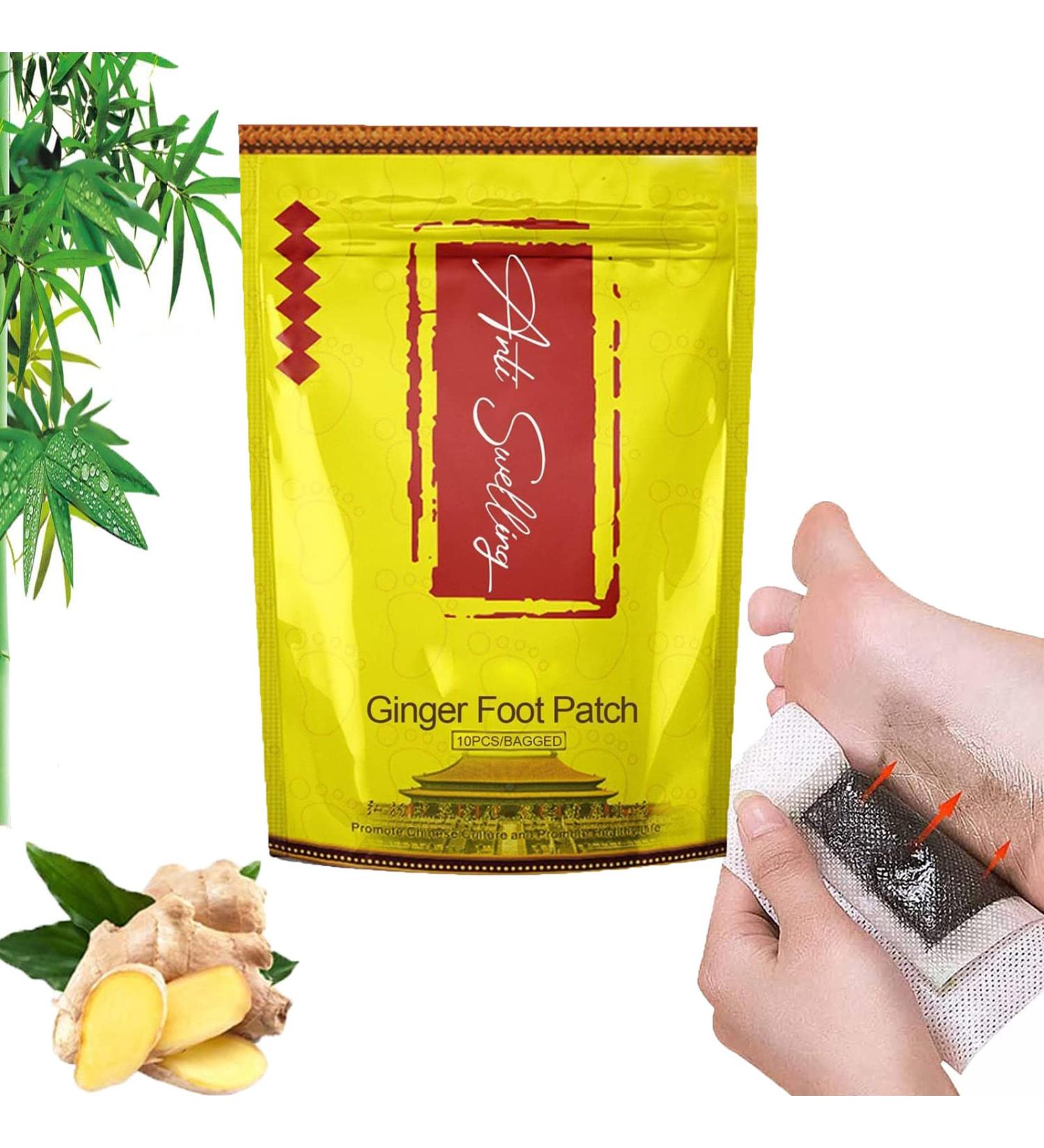 Anti Swelling Ginger Foot Patch - Herbal Detox Pads for Sleep & Fitness (30PCS) | Organic Ginger Foot Patches for Detoxification - Buy Online on GoSupps.com