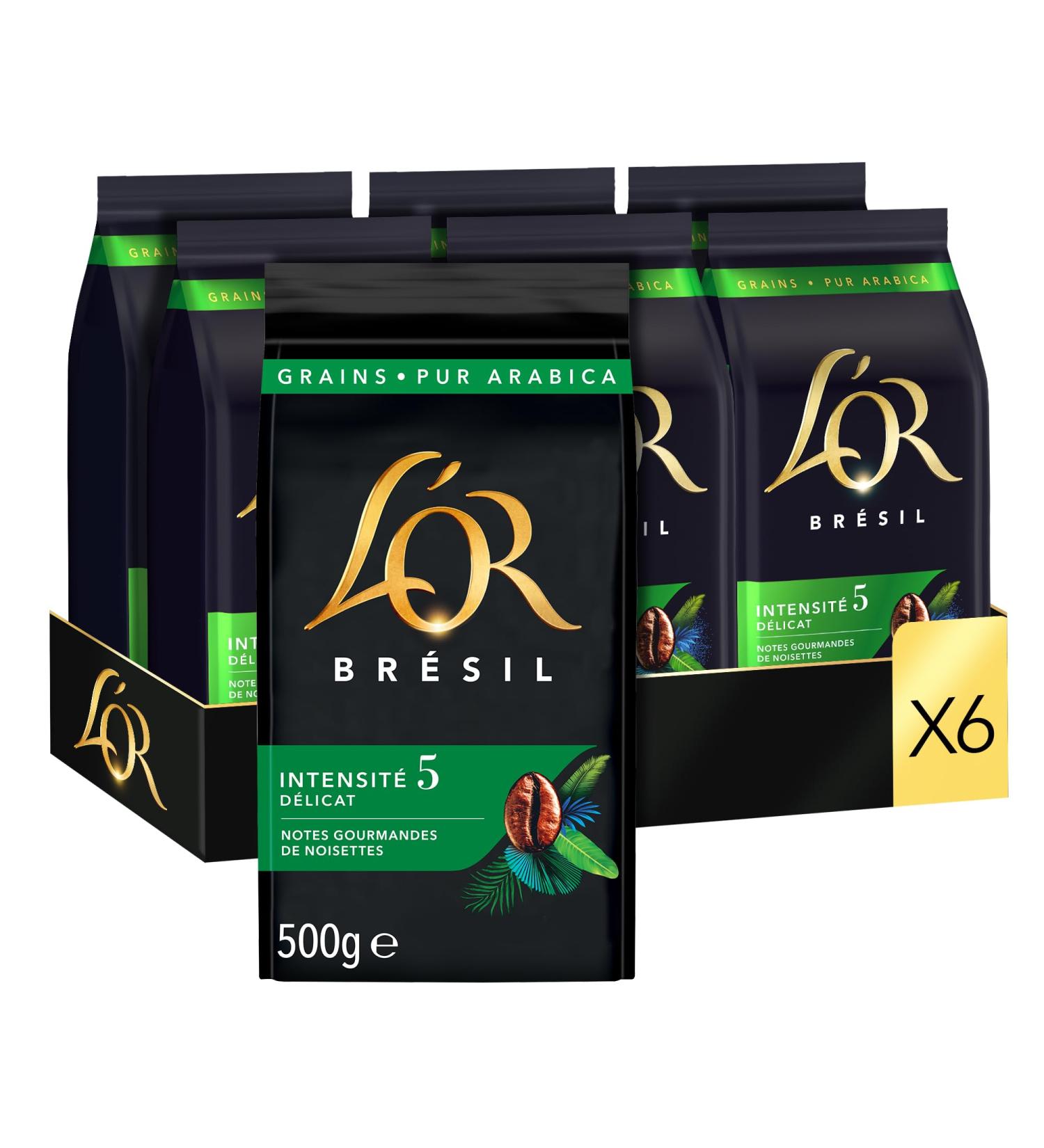 L'OR 3 kg Brazilian Pearl Selection Coffee Beans 100% Arabica Intensity 5 6x500g - Buy Online on GoSupps.com