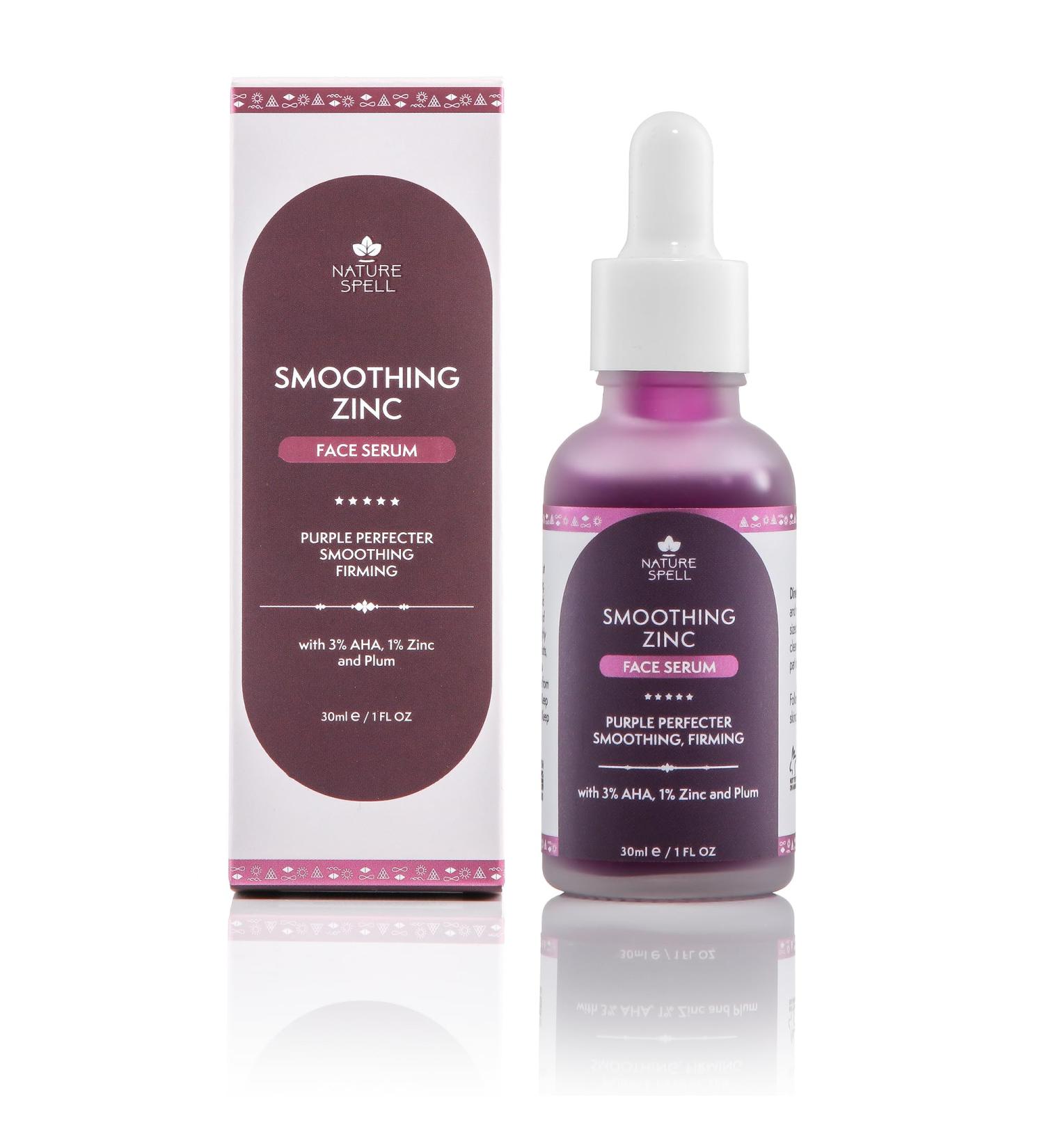 Nature Spell Glycolic Acid Face Serum Anti Aging Smoothing Serum 100 Vegan Made In The UK Improves Skin Texture purple 30 ml - Buy Online on GoSupps.com