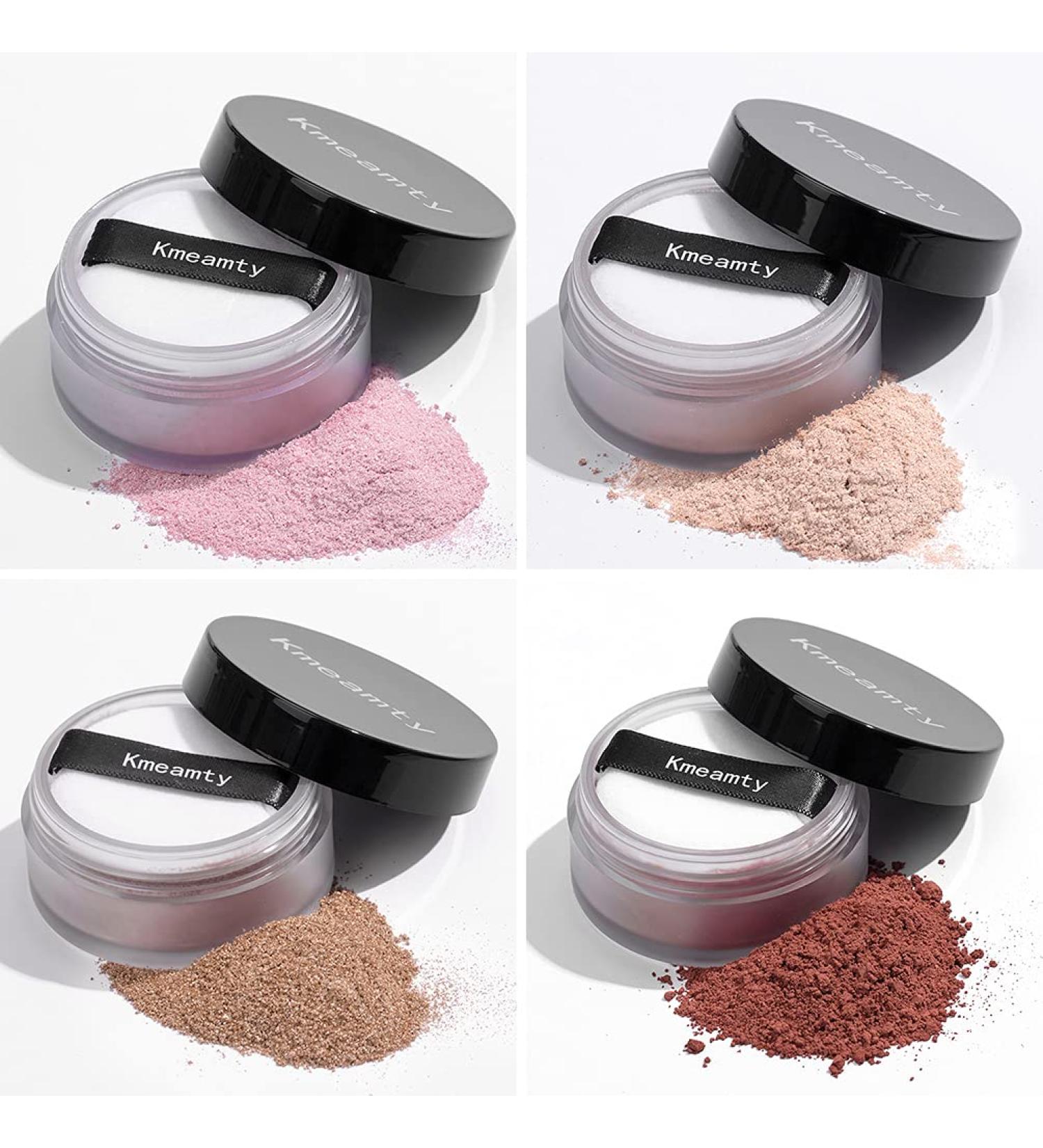 Kmeamty Shimmer Loose Highlighter Powder and Matte Blush Set for Radiant Glow - Buy Online on GoSupps.com