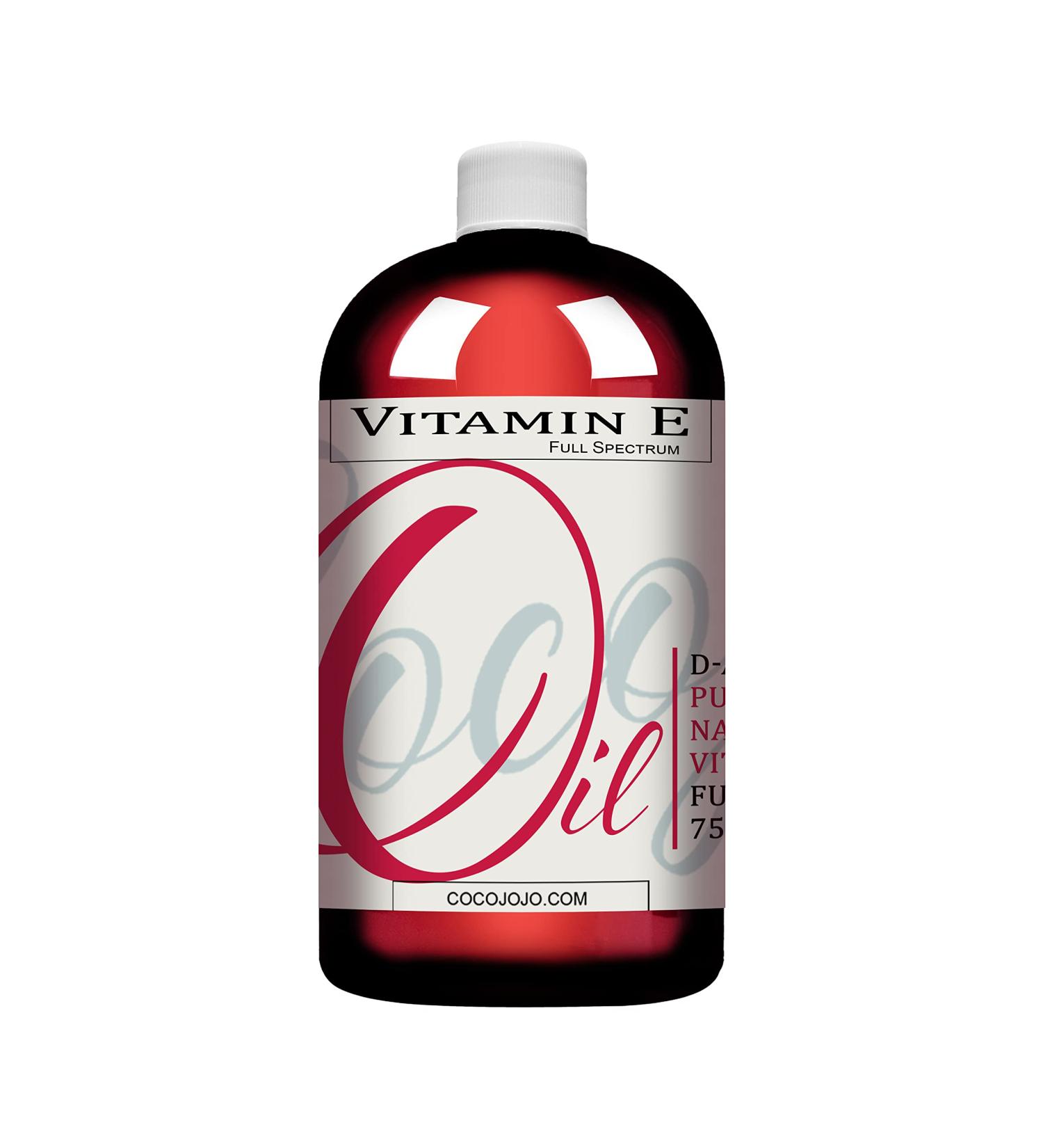 100% Pure Vitamin E Oil - Full Spectrum D Alpha Tocopherol 75,000 IU - 16 oz for Skin, Hair, Nails - Hydrating & Rejuvenating - Buy Online on GoSupps.com