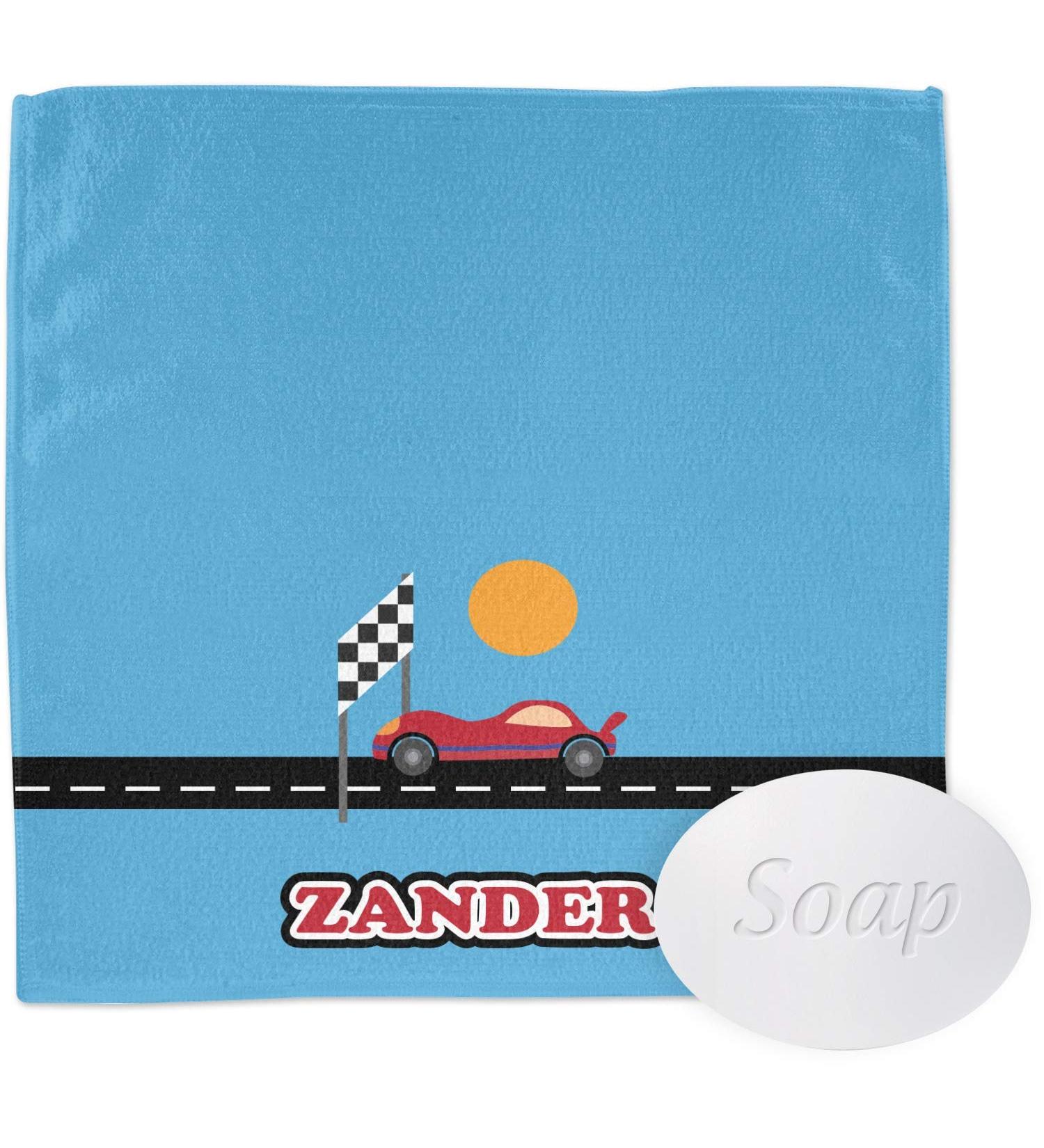 YouCustomizeIt Personalized Race Car Washcloth