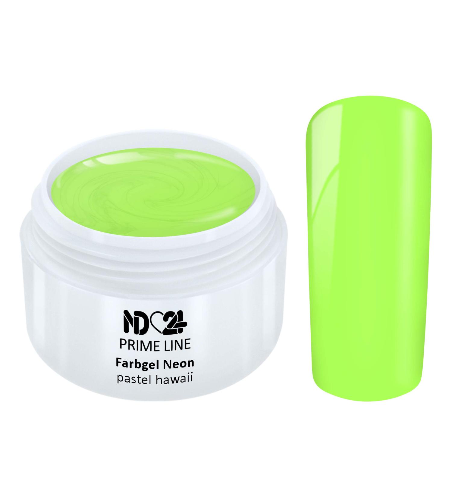 Prime Line - UV Color Gel Neon Pastel Color Gel Green Studio Quality - Made in Germany - 5ml