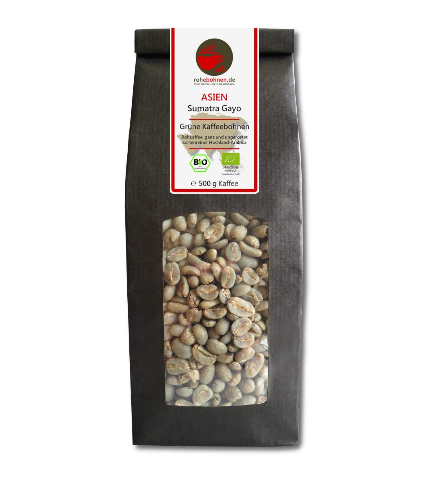 Organic Green Coffee Beans Sumatra Gayo (Highland raw Coffee Beans 500g) coffee 500g