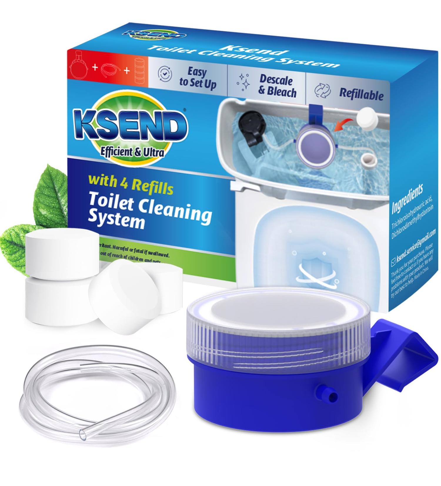 Self-Cleaning Toilet Bowl Cleaner System - 4 Pack Automatic Economical Slow-Release Tablets for Up to 6 Months Freshness - Buy Online on GoSupps.com