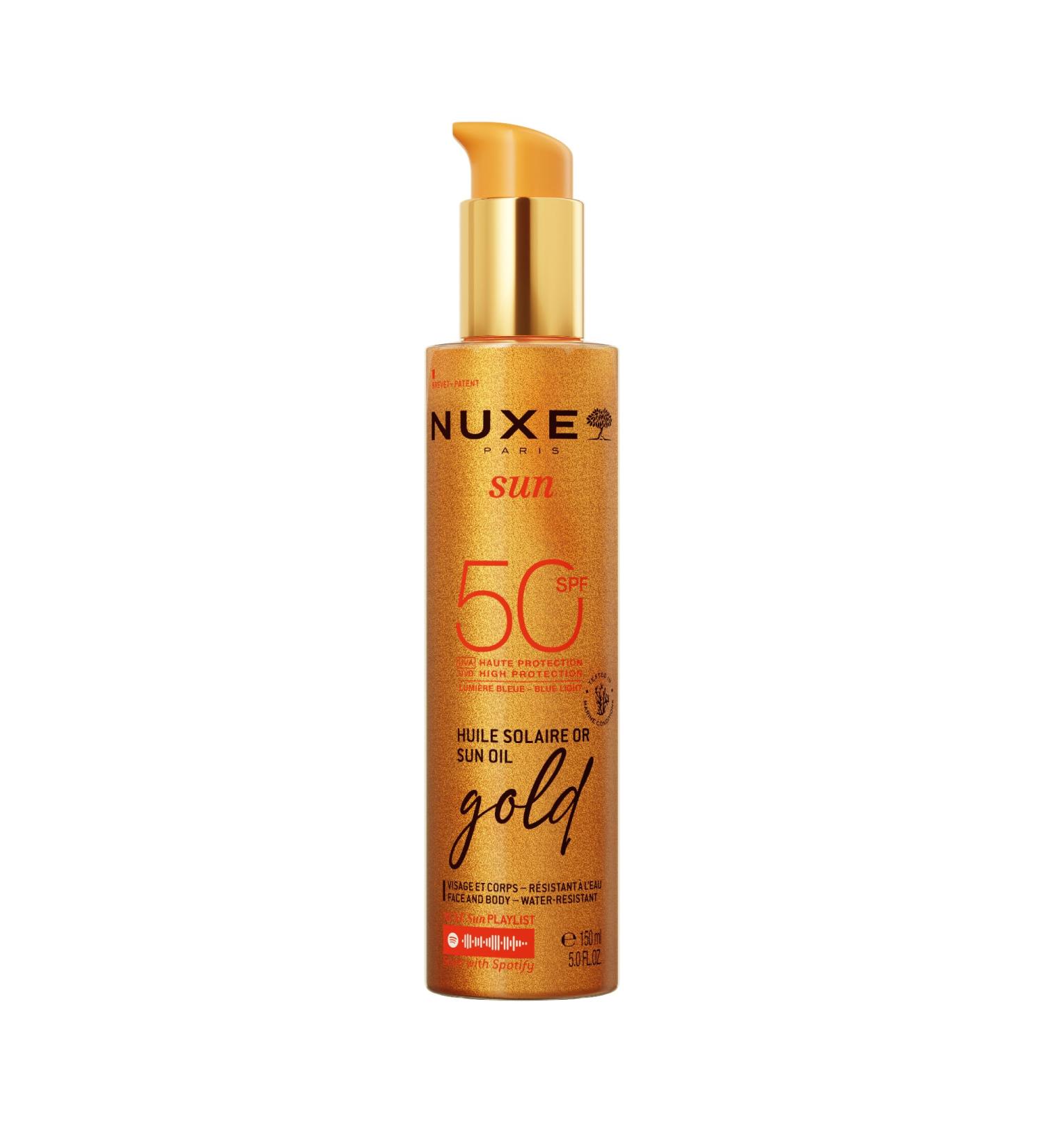 Nuxe Sun Gold Oil for face and body LSf50 150 ml - Buy Online on GoSupps.com
