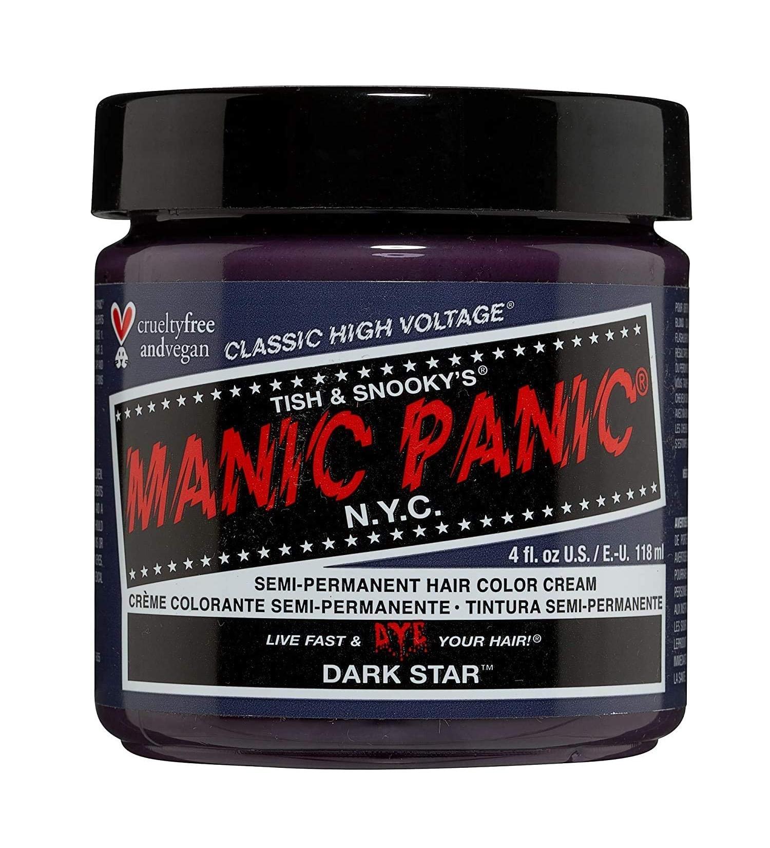Manic Panic Dark Star Classic Cr me | Vegan & Cruelty-Free Semi-Permanent Hair Dye 118ml - Shop Now! - Buy Online on GoSupps.com