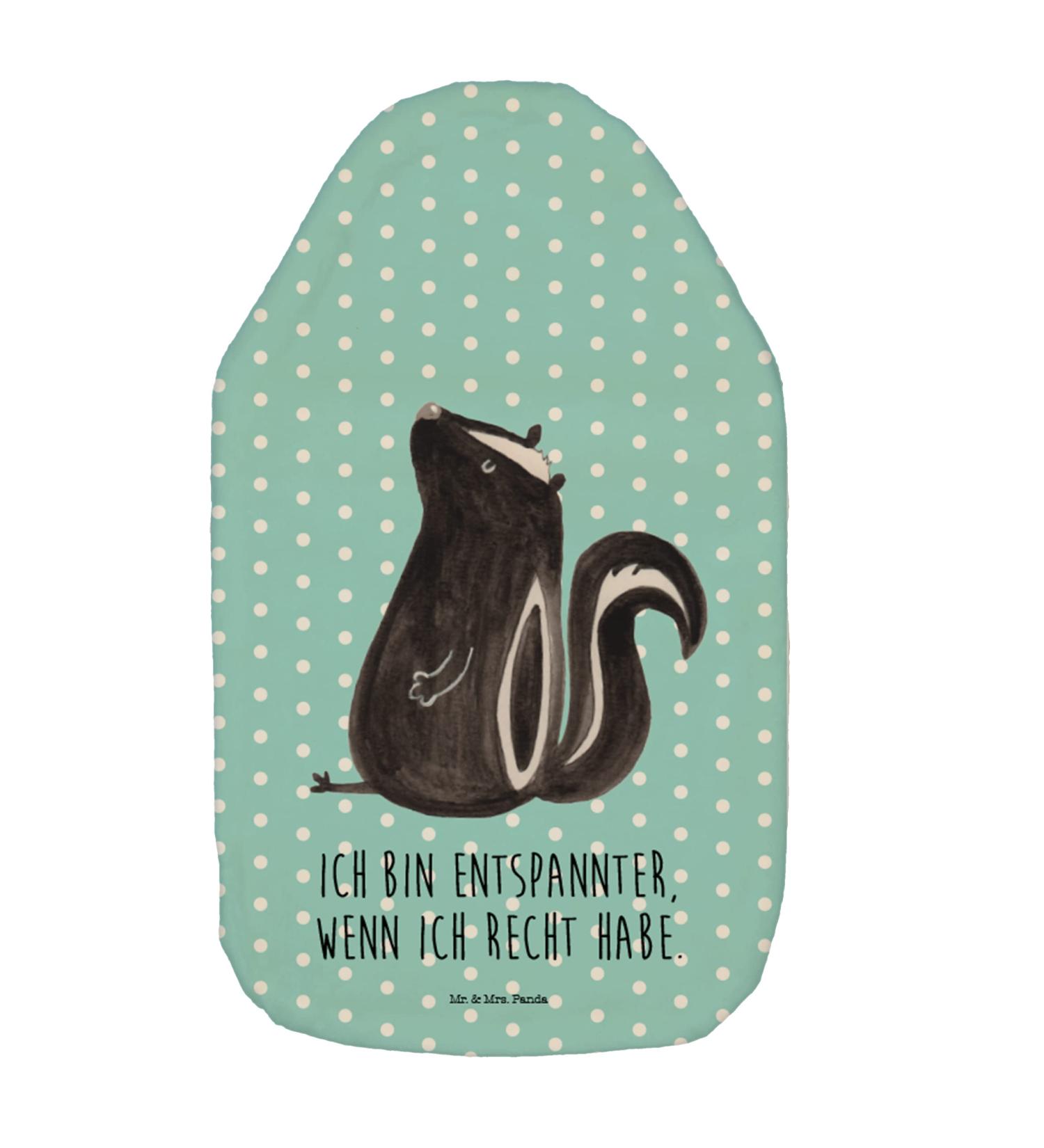 Mr. & Mrs. Panda Skunk Hot Water Bottle | Turquoise Children's Heat Bottle Gift | Cozy Office Accessory - Buy Online on GoSupps.com