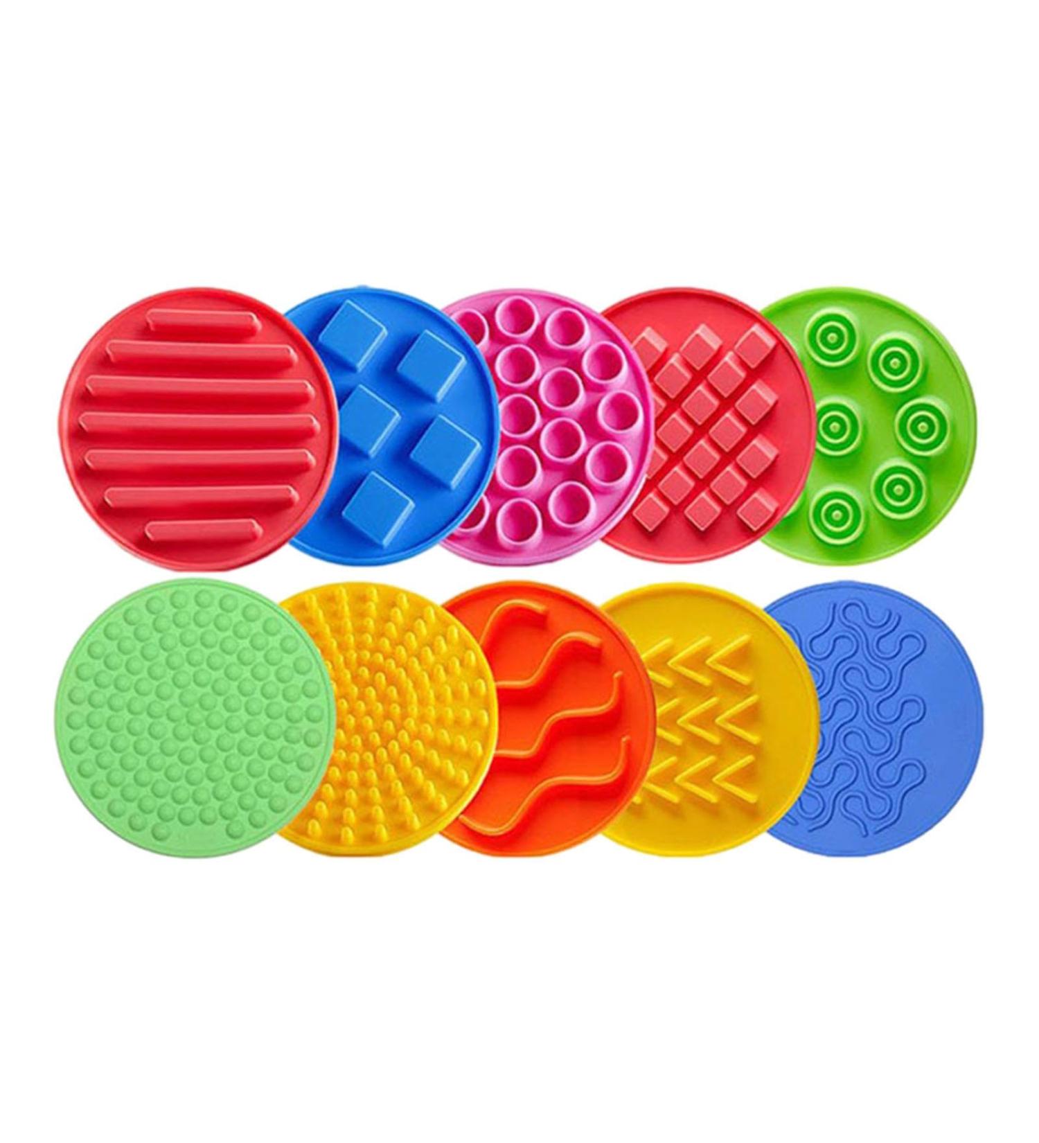 Generic 10pcs Sensory Discs Mat Sensory Circles Learning Activities Sensory Pads Silicone Sensory Mats for - Buy Online on GoSupps.com