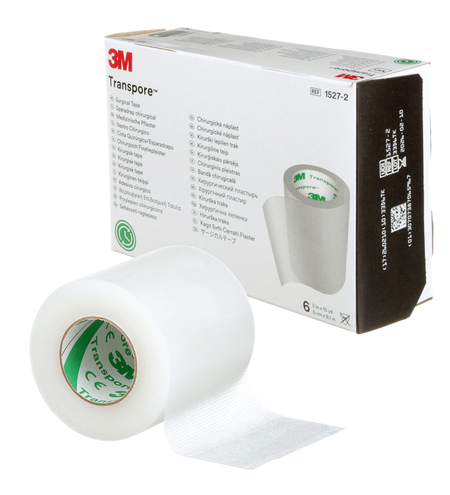3M Transpore Surgical Tape 1527-2 - 2x10yd - 6 Rolls/Box - Buy Online on GoSupps.com
