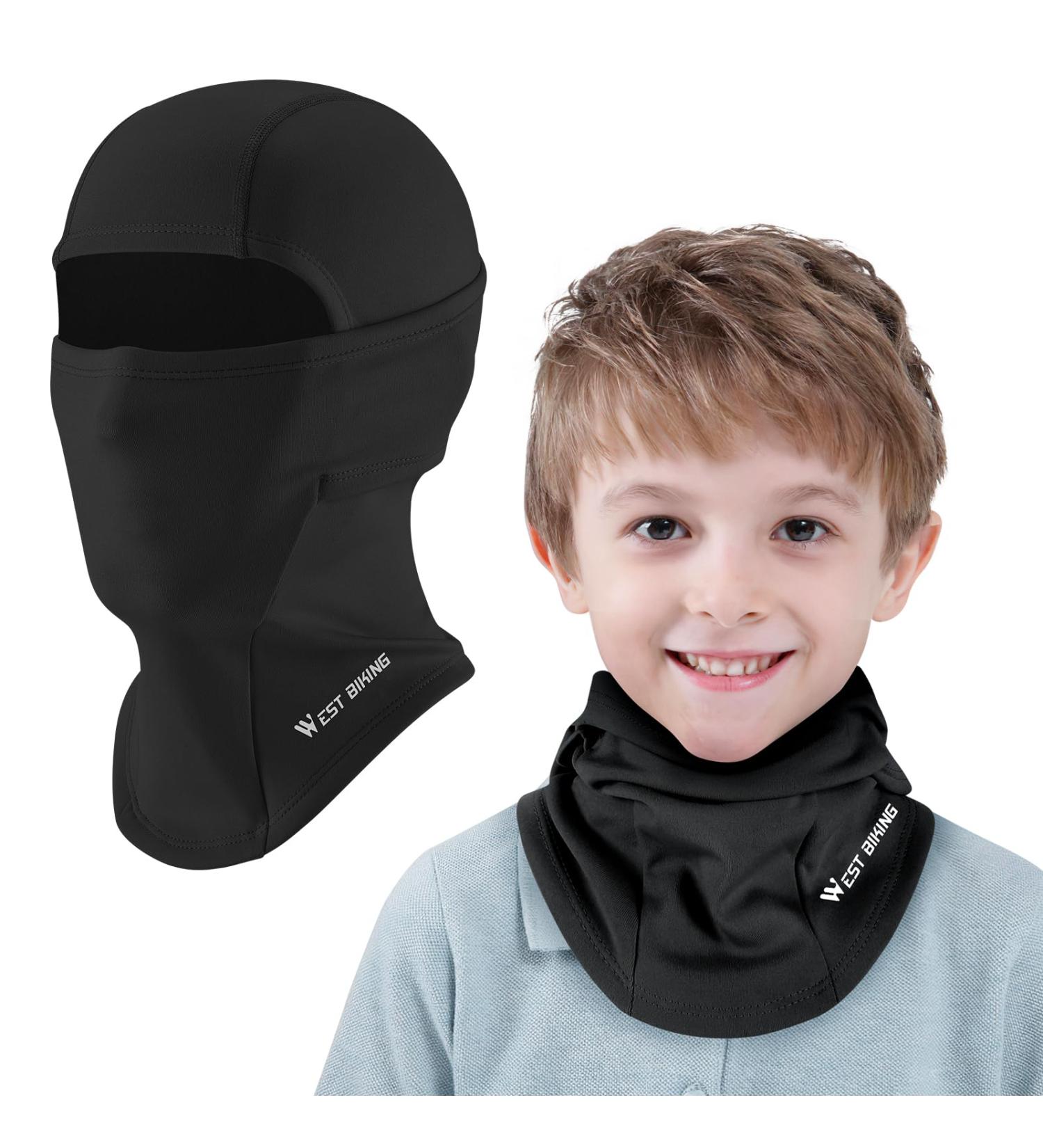 ICOCOPRO Children's Storm Hood Winter Balaclava | Warm Windproof Ski Mask for Girls - Black One Size - Buy Online on GoSupps.com