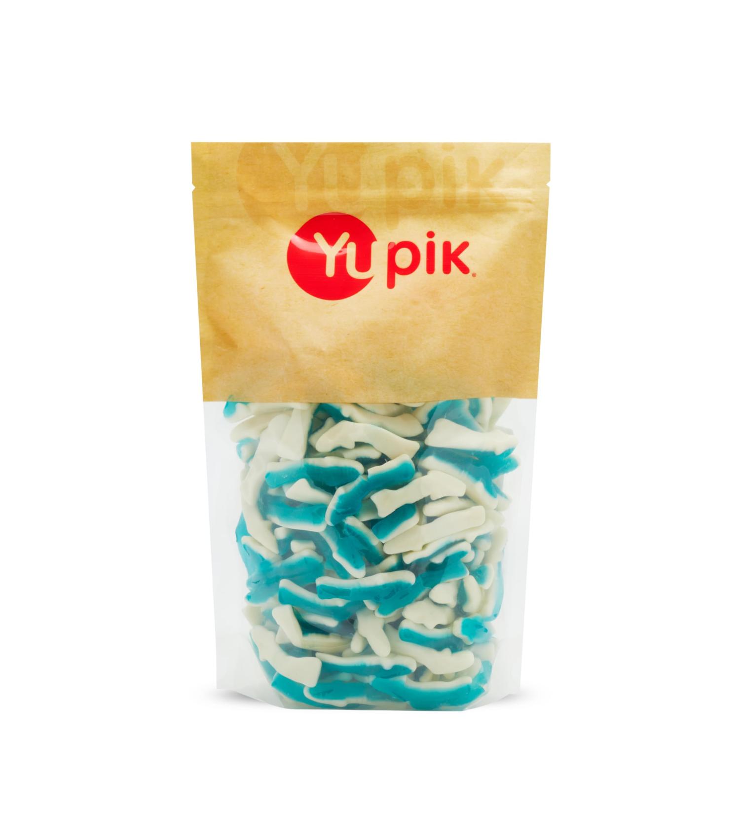 Yupik Gummy Blue Sharks 1 kg Gluten-Free Fruity Flavor Soft & Chewy Shark-Shaped Gummies Fun Treat Sweet Candy Delicious Snack Ideal for Gifting Holidays & Decorating - Buy Online on GoSupps.com