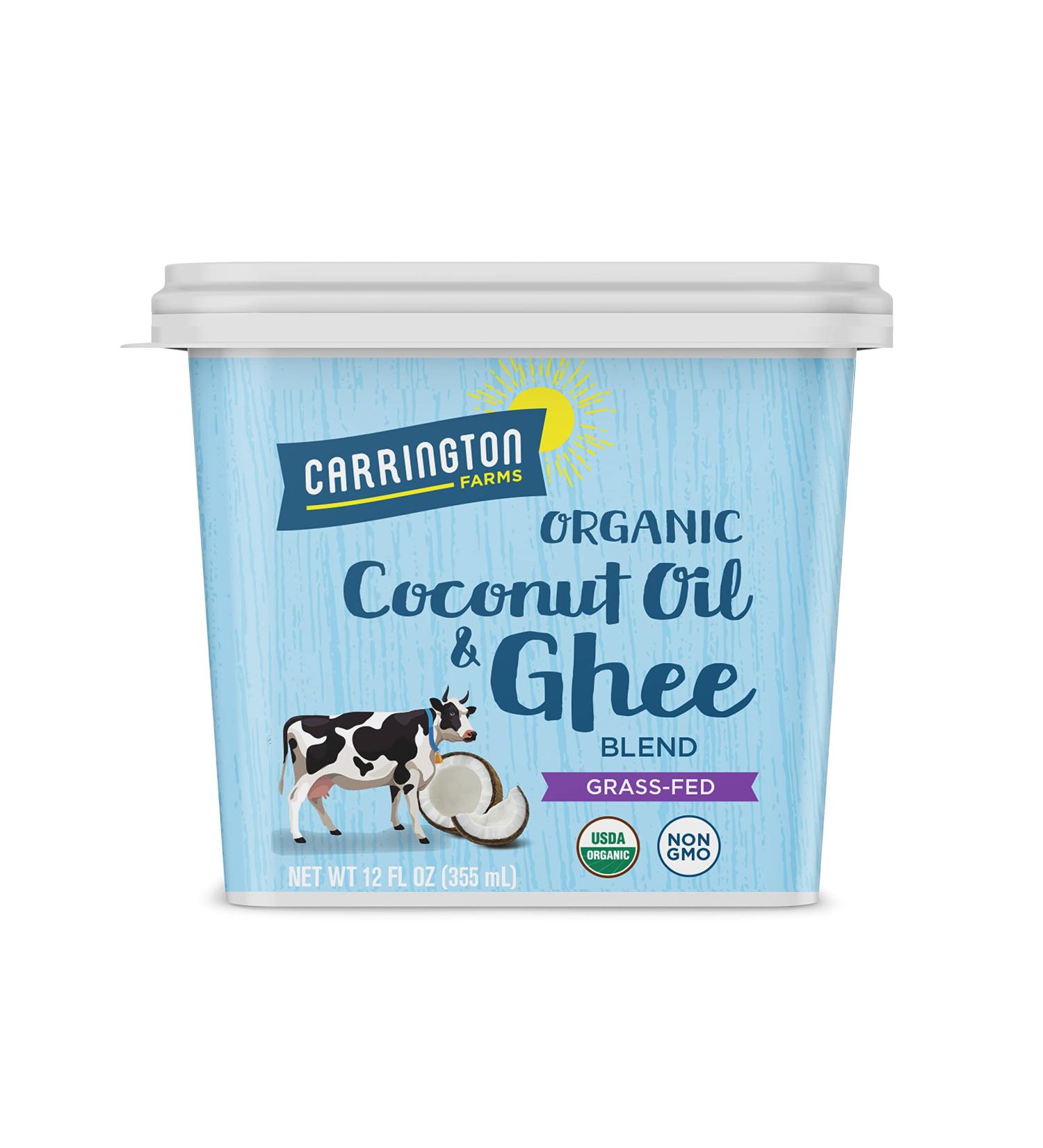 USDA Organic Grass-Fed Ghee & Coconut Oil Blend - 12oz | Carrington Farms - Buy Online on GoSupps.com