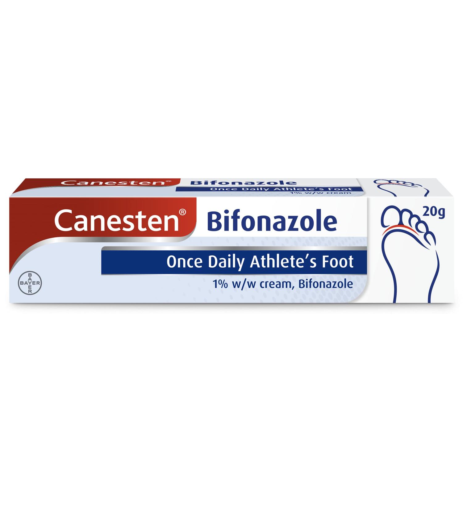 Canesten Bifonazole Once Daily Athlete's Foot 1% Cream - Effective Treatment - 20g - Buy Online on GoSupps.com