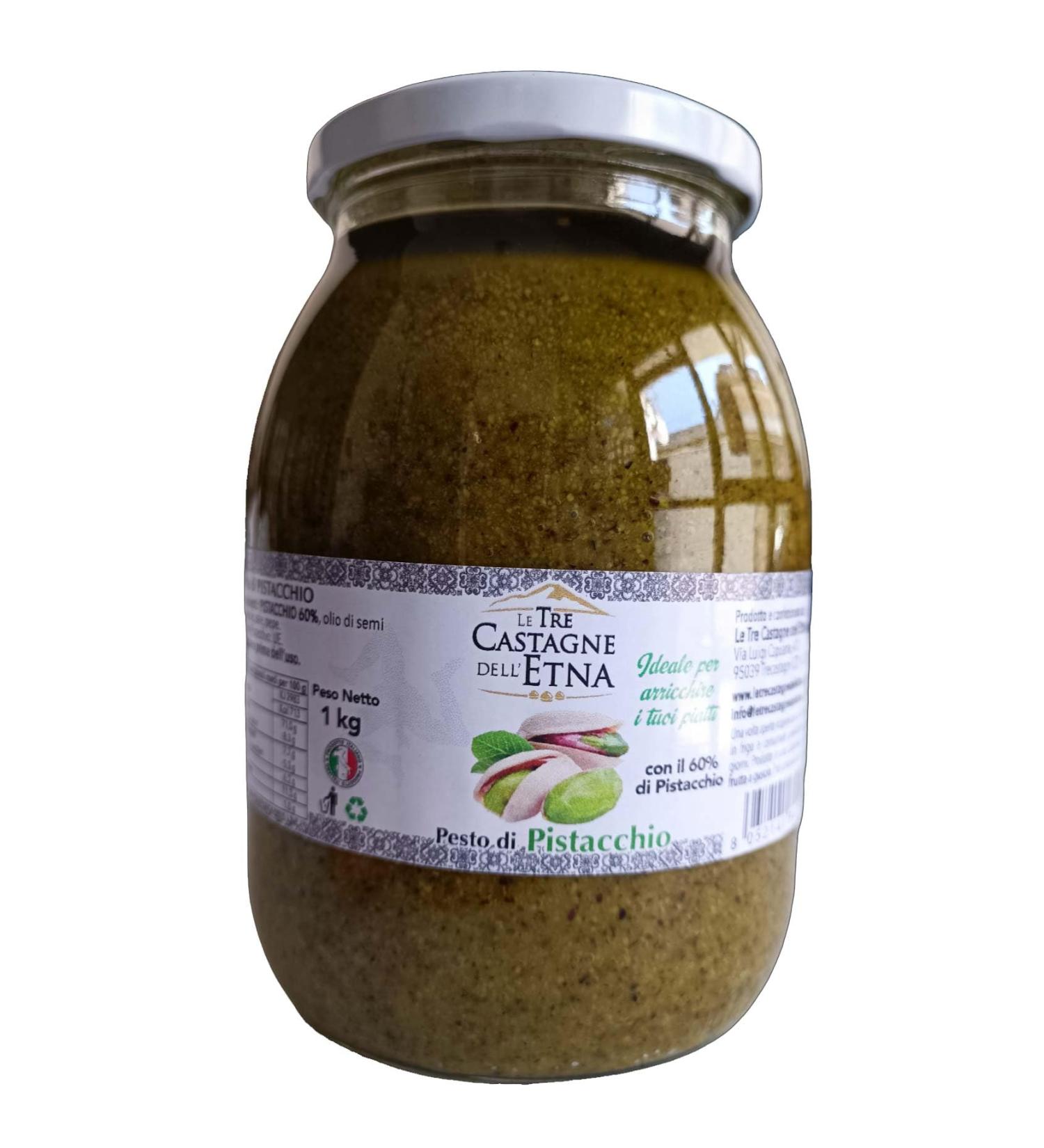  Le Tre Castagne dell'Etna Pesto di Pistachio 1kg - Made in Sicily - The Three Chestnuts of Etna - Buy Online on GoSupps.com