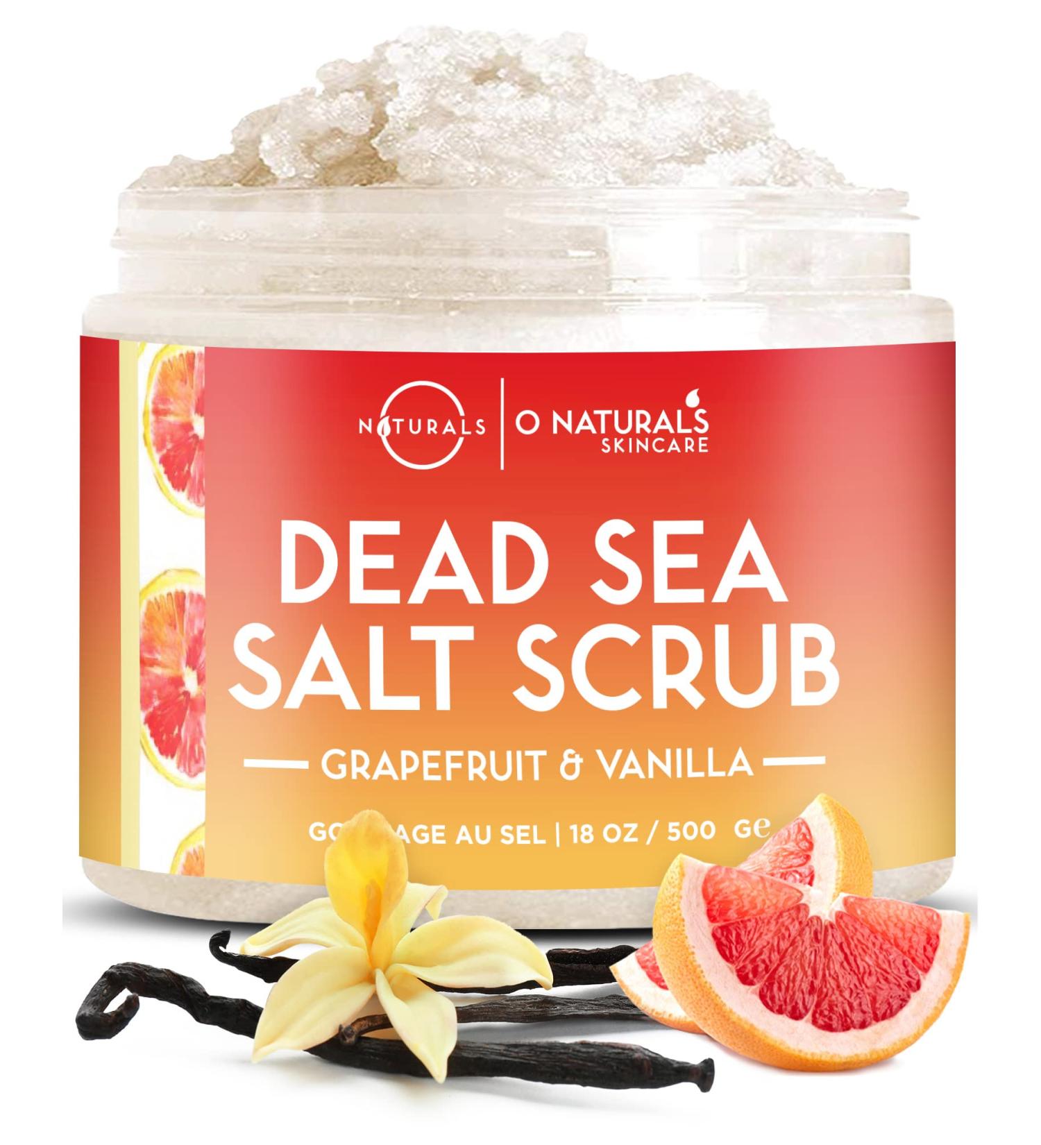 O Naturals Ultra-Cleaning Body Peeling - Moisturizing Grapefruit & Vanilla Body Scrub for Face & Body | Exfoliate Dead Skin & Combat Acne - International Shipping Available - Buy Online on GoSupps.com