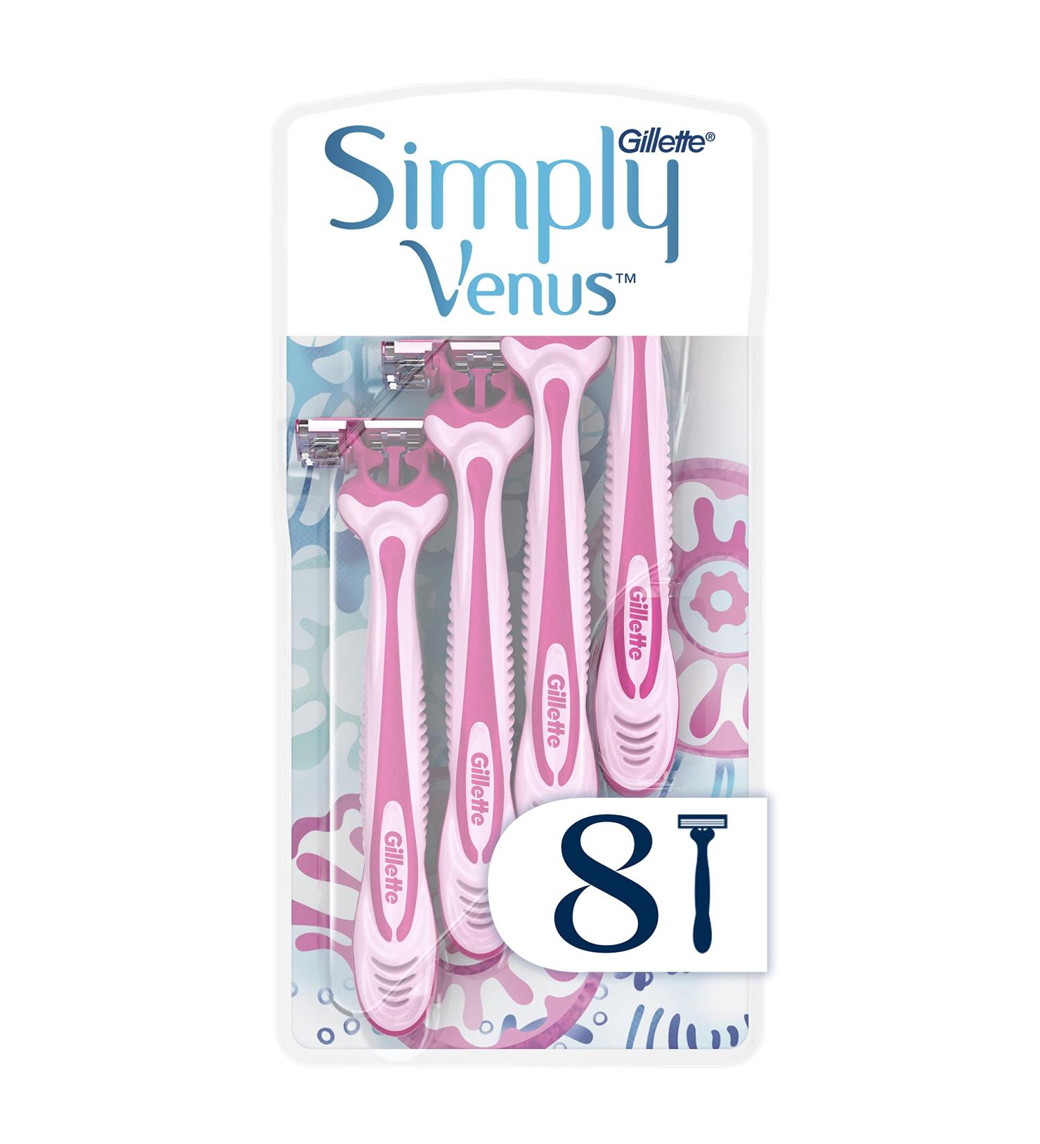 Buy Discontinued Gillette Simply Venus Disposable Razors - Wet Razor with Moisturizing Strip - International Shipping Available - Buy Online on GoSupps.com