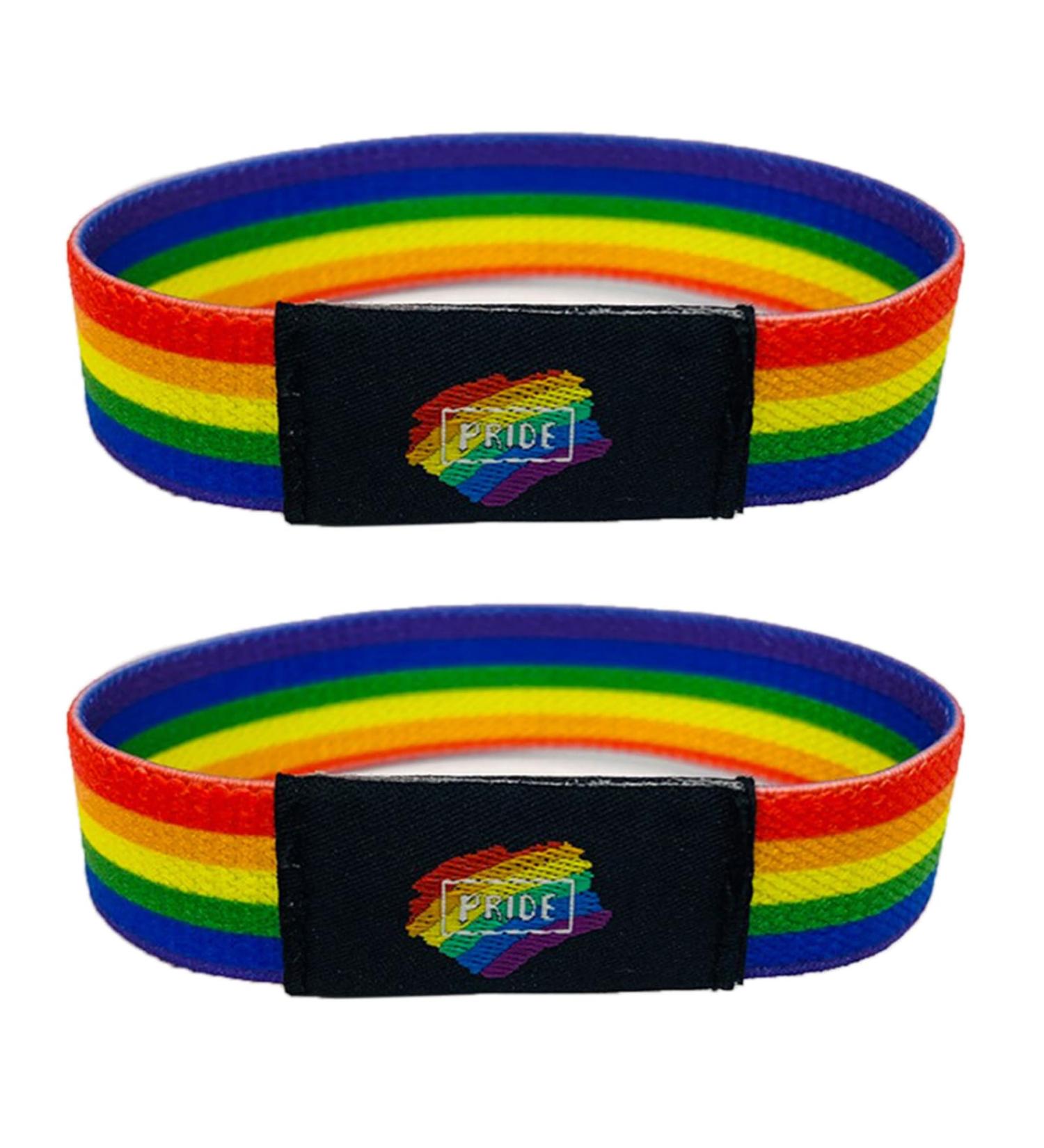 OralGos Set of 2 Rainbow Hand Chains | Comfortable Stylish Unisex Bracelets | Colorful Handwoven Elastic Bangles - Buy Online on GoSupps.com