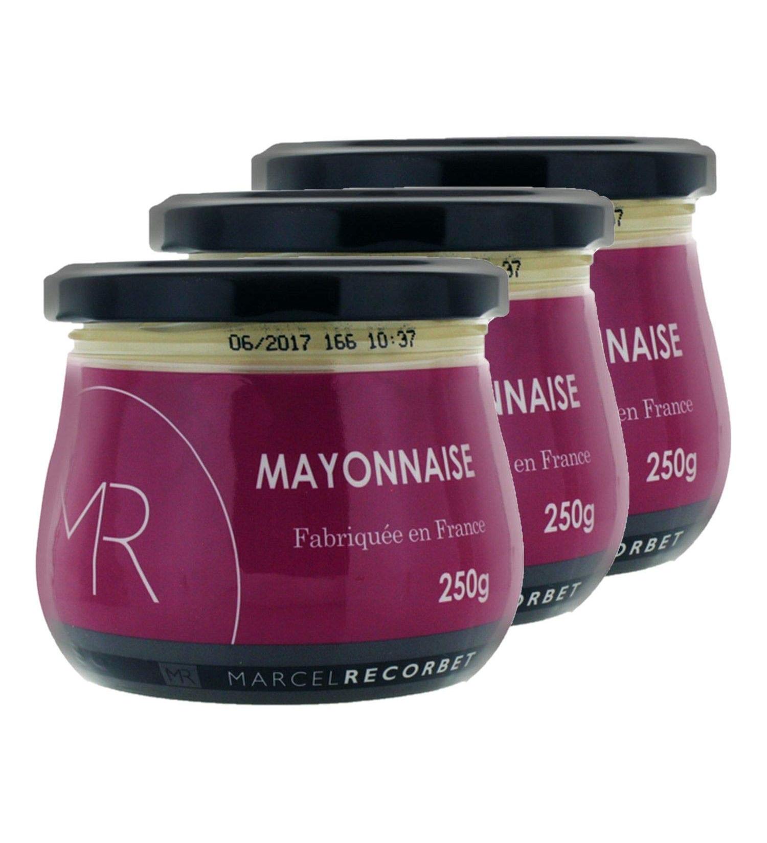 Marcel Recorbet - MR Pack of 3 Dijon Mustard Mayonnaise - MR - 250g jar