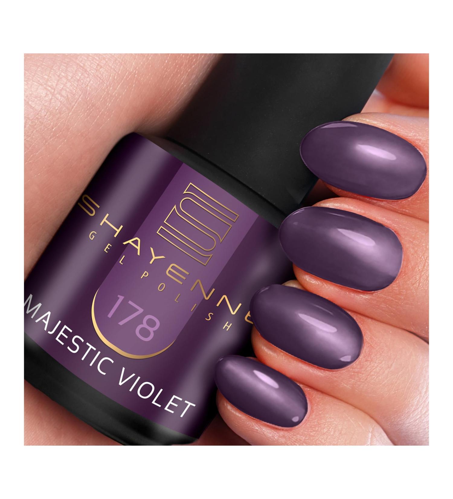 SHAYENNE Made in Germany Shellac Gel Nail Polish 15 ml for UV LED Lamp | 178 Majestic Violet Purple | Gel Nail Polish for UV Nail Lamp | LED Nail Polish Gel Polish Nail Gel - Buy Online on GoSupps.com
