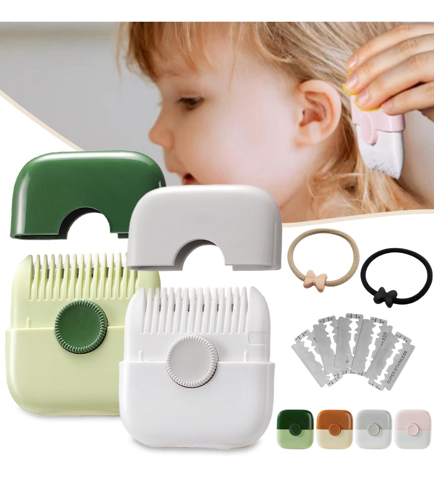 Trimpocket Hair Trimmer & Comb for Kids | 2-in-1 Bangs & Split Ends Trimmer | Dual-Side Design | Replaceable Blades | Baby Hair Care Essentials - Buy Online on GoSupps.com