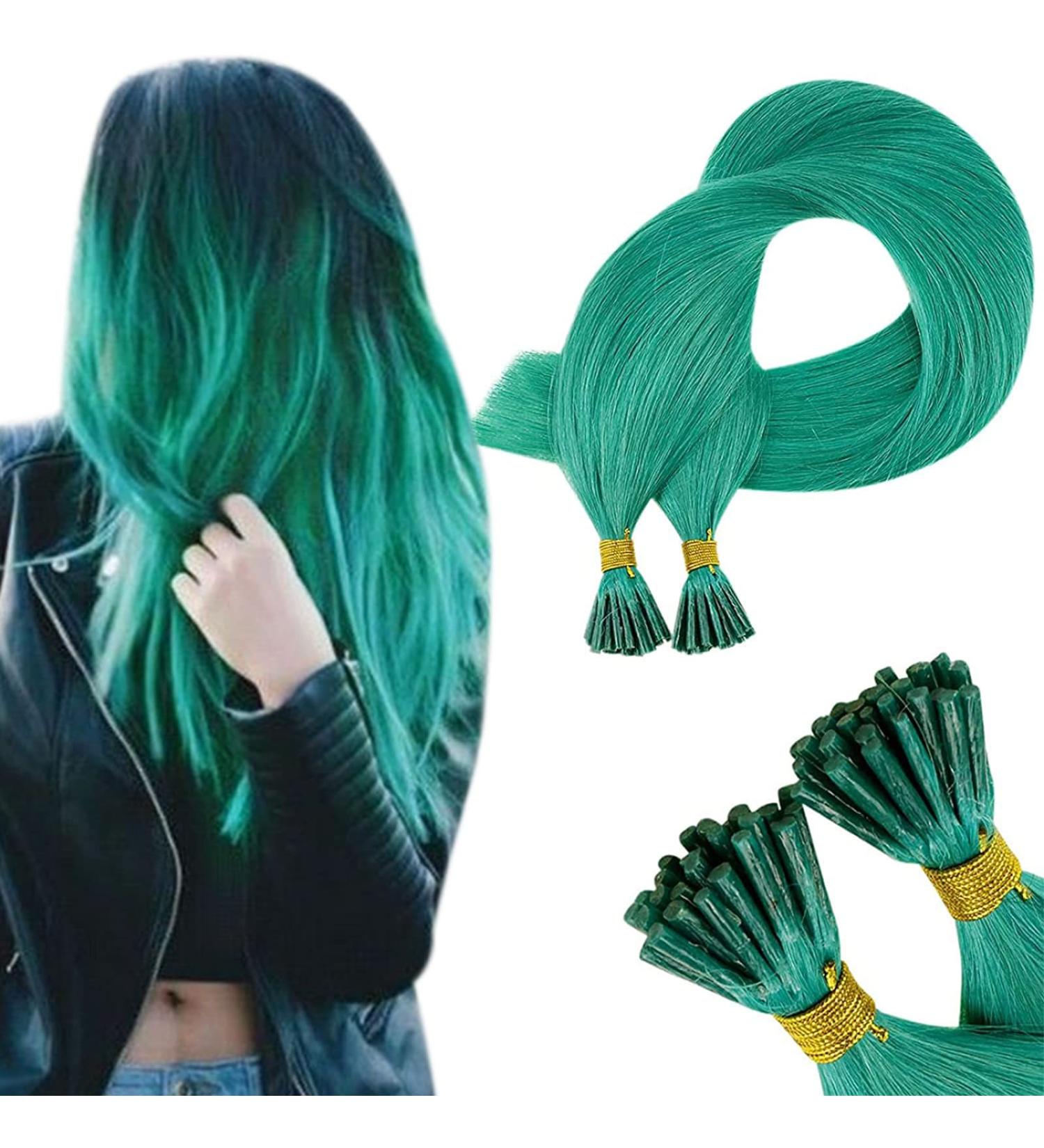 Runatur I Tip Extensions - Real Hair 35cm Blue-Green Teal Pre-Bonded Extensions | Cold Fusion Invisible 20g - Buy Online on GoSupps.com