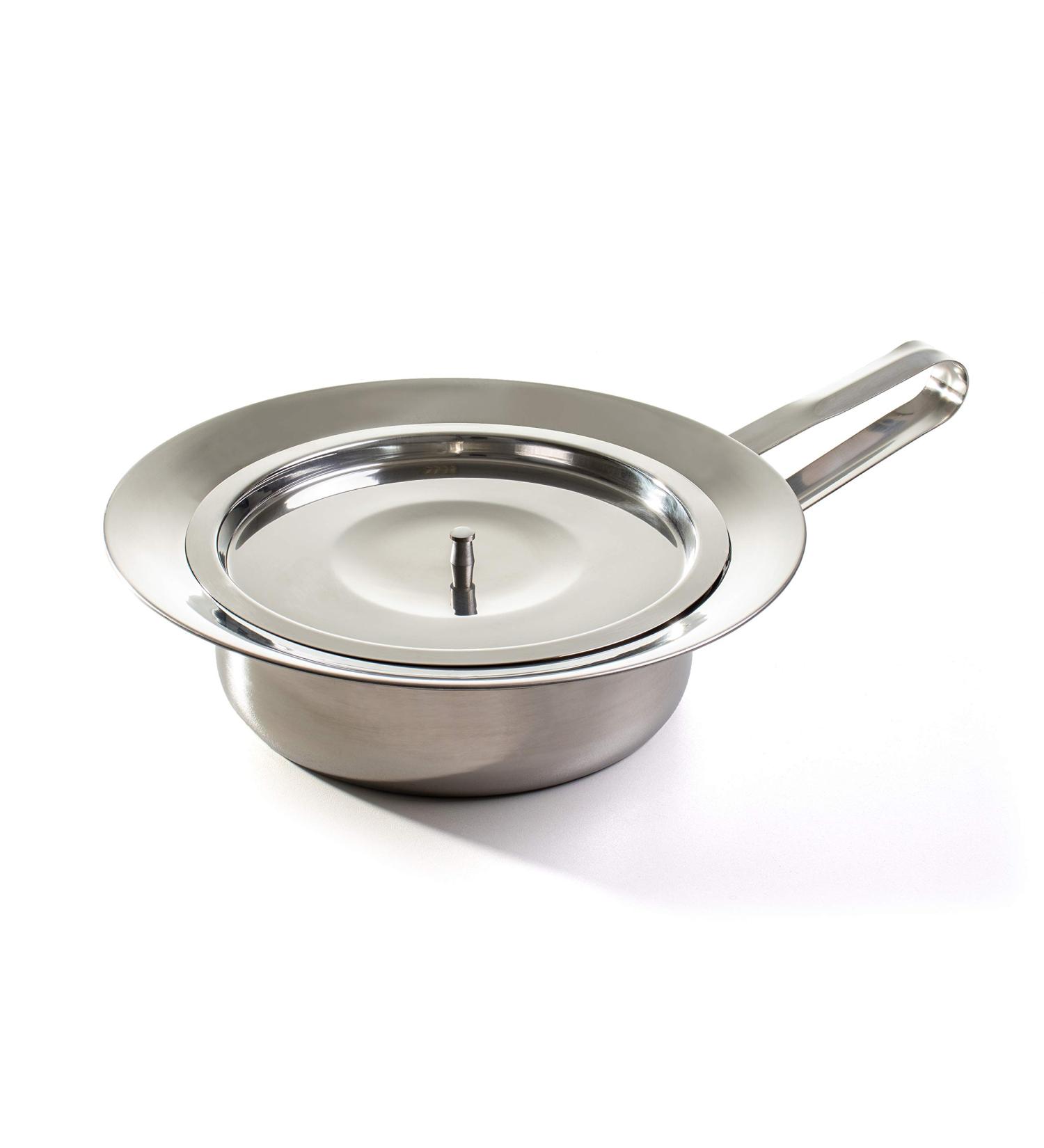 MEDIPARTS bedpan made of stainless steel robust 2 liters including lid