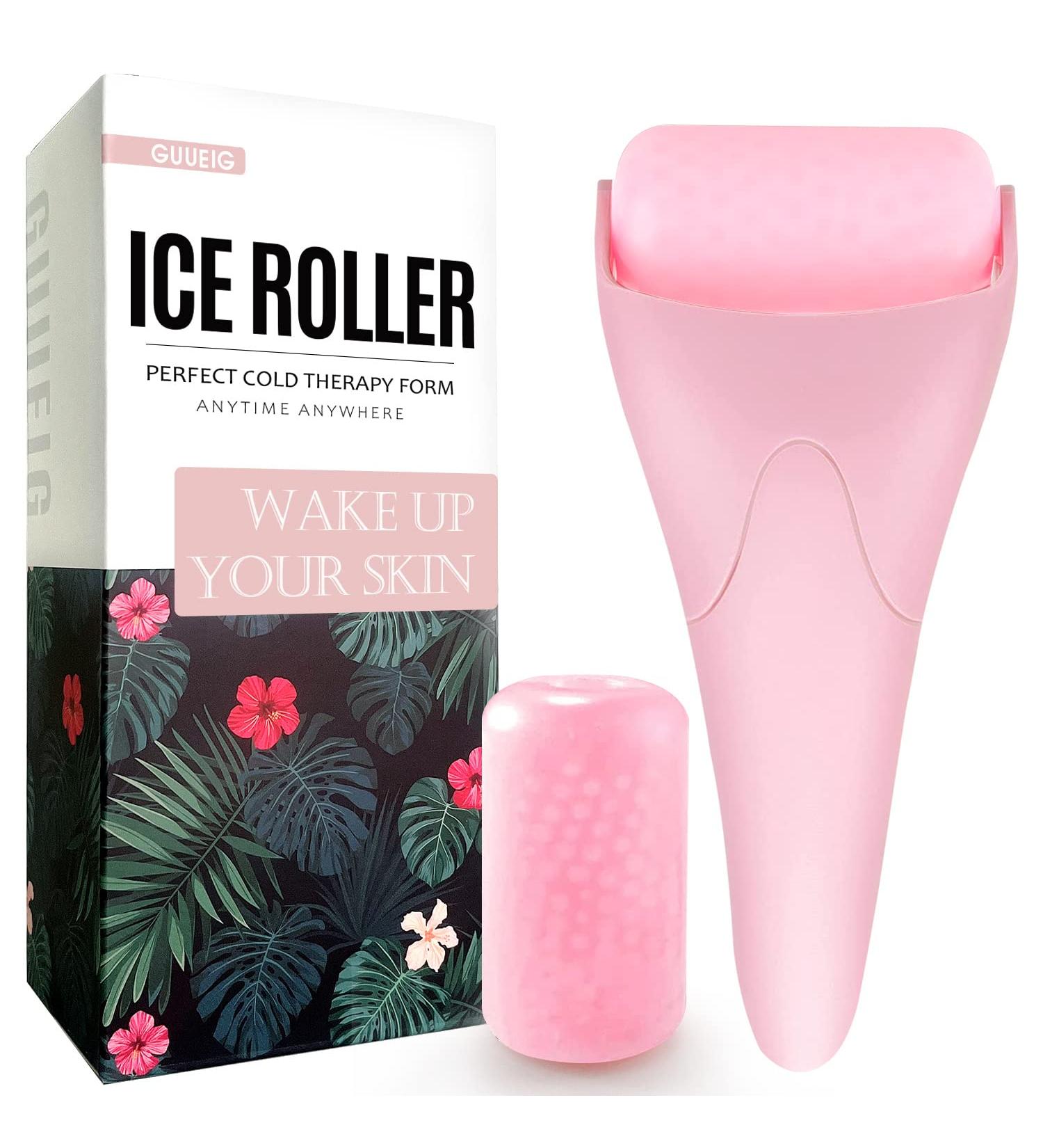 Ice Roller for Face - Facial Skin Care Tool for All Skin Types - Relief for Eye Puffiness, Migraine Pain, and Wrinkles - Women's Gift (Pink) - Buy Online on GoSupps.com